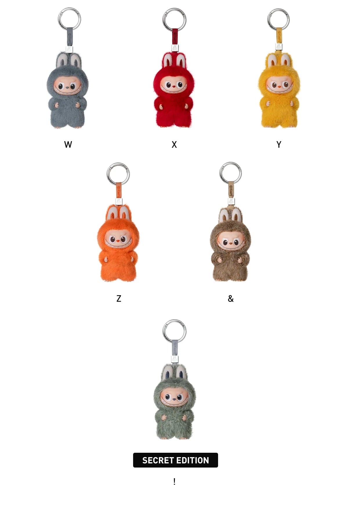 the monsters Popmart Labubu THE MONSTERS Pin for Love Series - Vinyl Plush Pendant Sealed Case (N - Z)