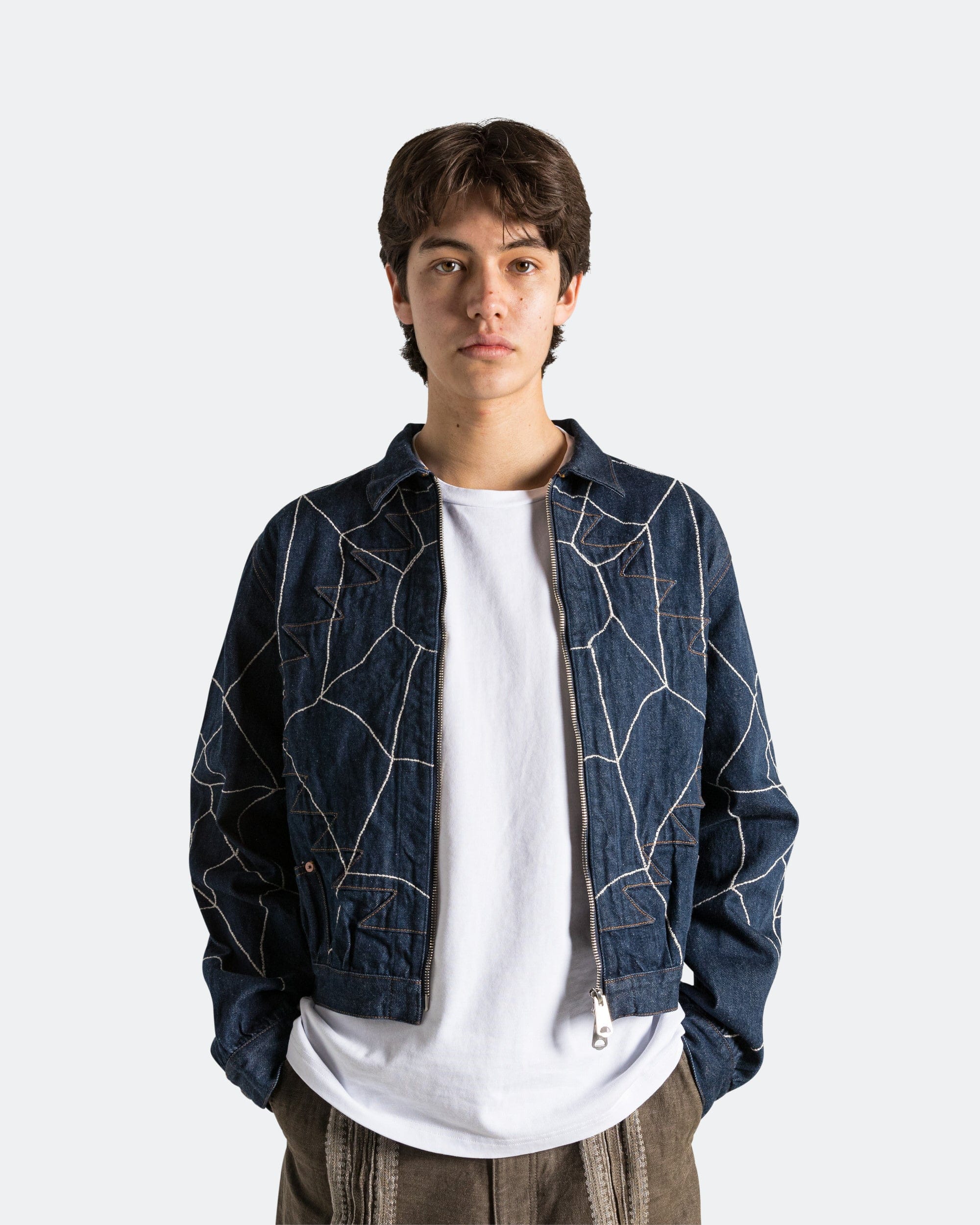 Kapital 13 oz Denim STD Thunderbird Blouson (KOUNTRY DREAM CATCH Remake) - Indigo