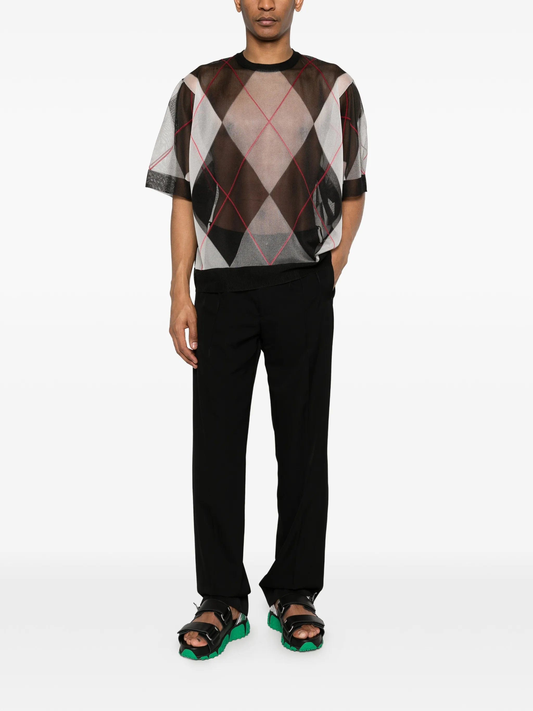 Kolor argyle oversized T - shirt