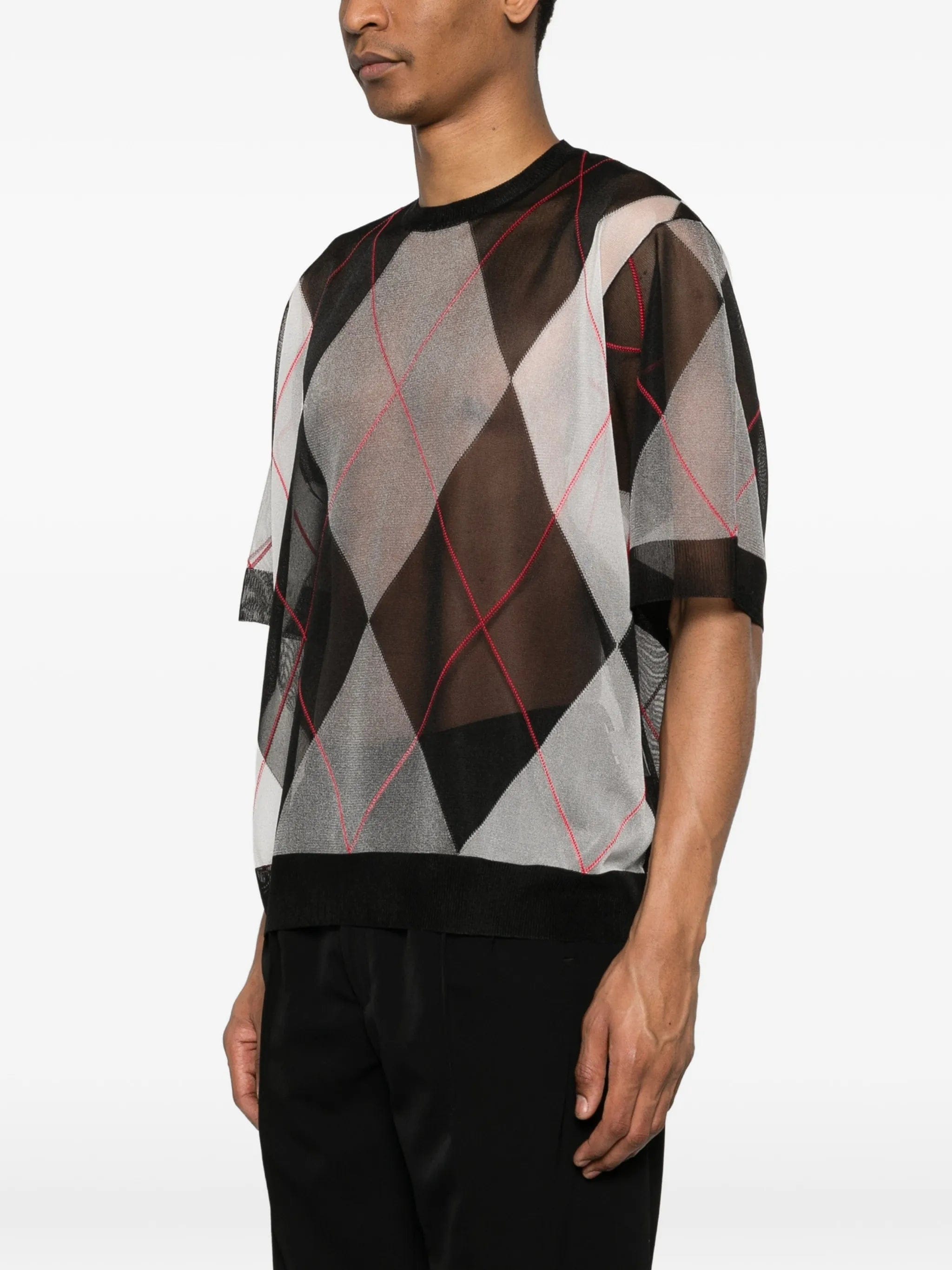 Kolor argyle oversized T - shirt