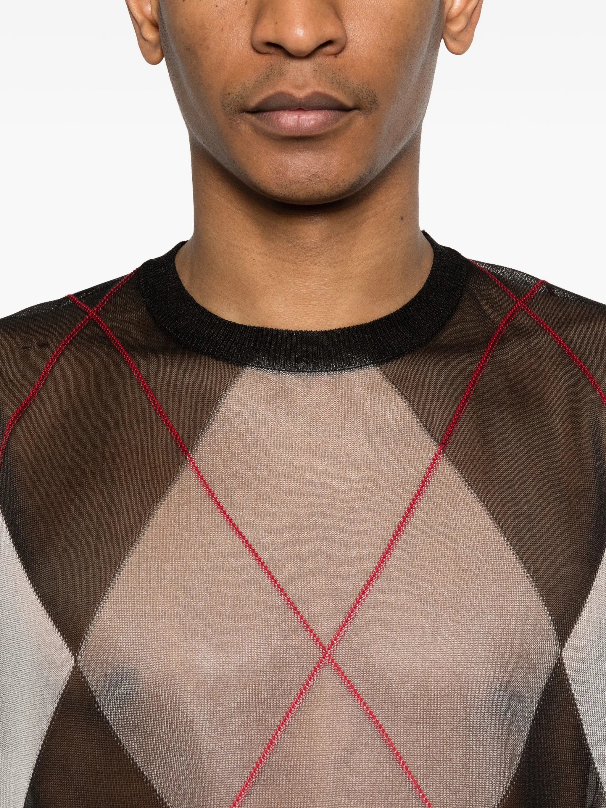 Kolor argyle oversized T - shirt