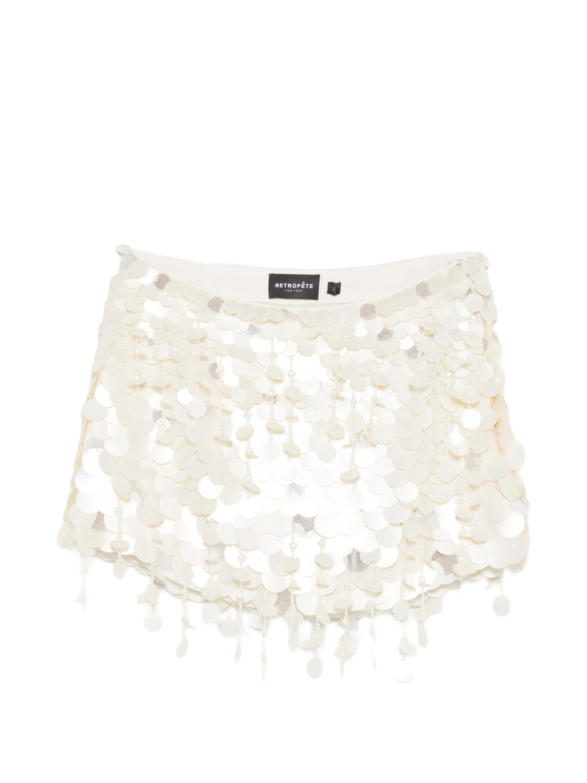 Retrofete beaded - embellishment mini skirt