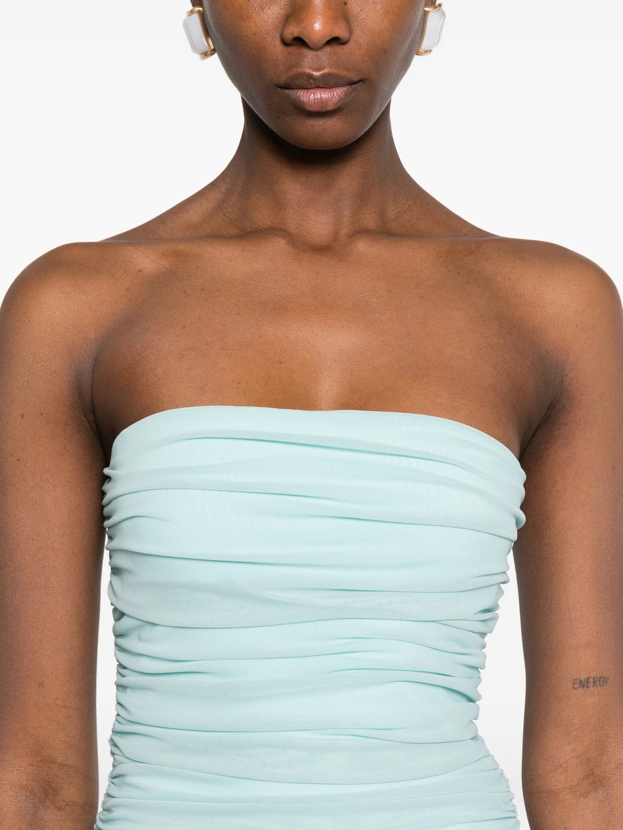 Retrofete Adele ruched strapless dress