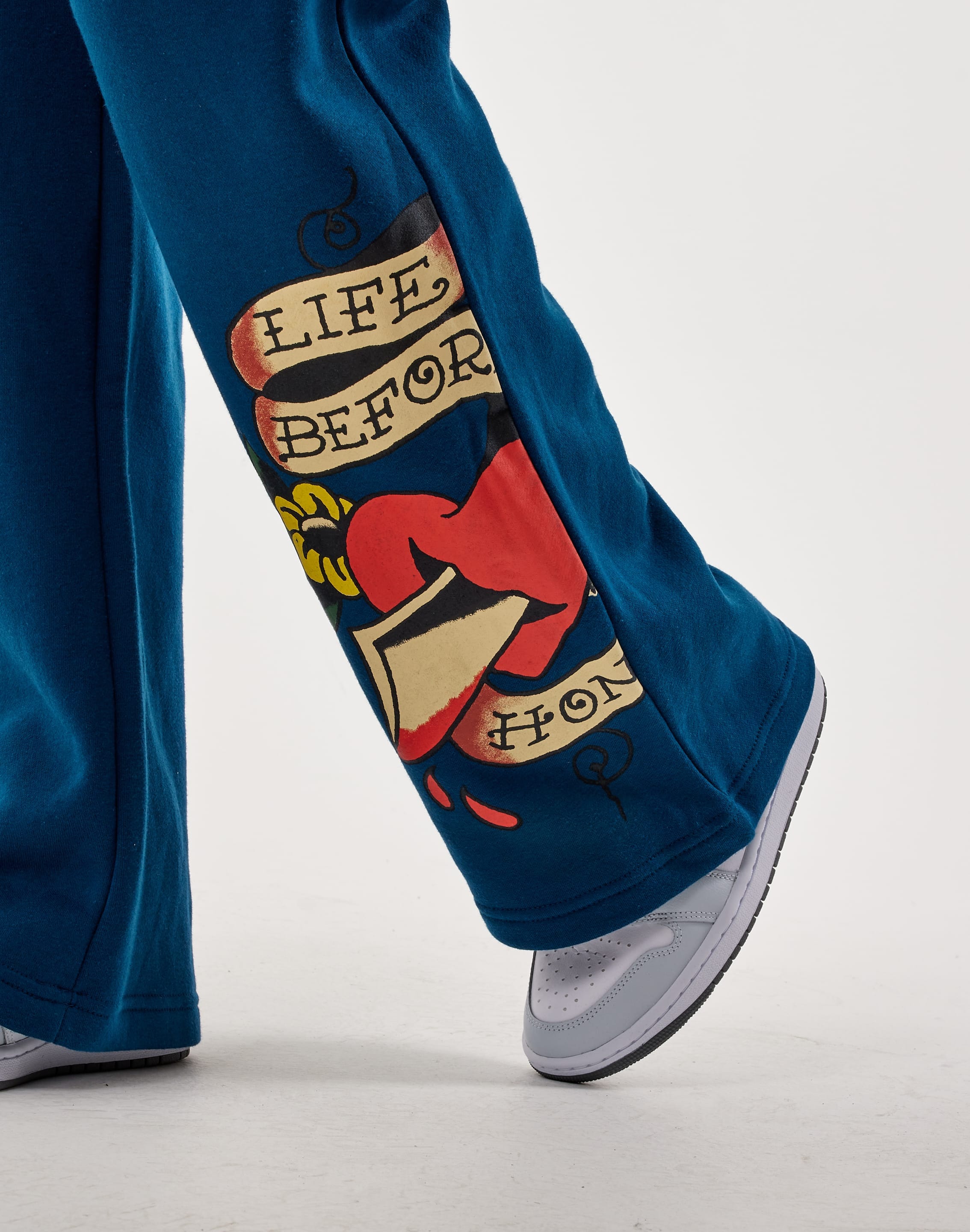 Ed Hardy Heart Skull Y2K Fleece Sweatpants
