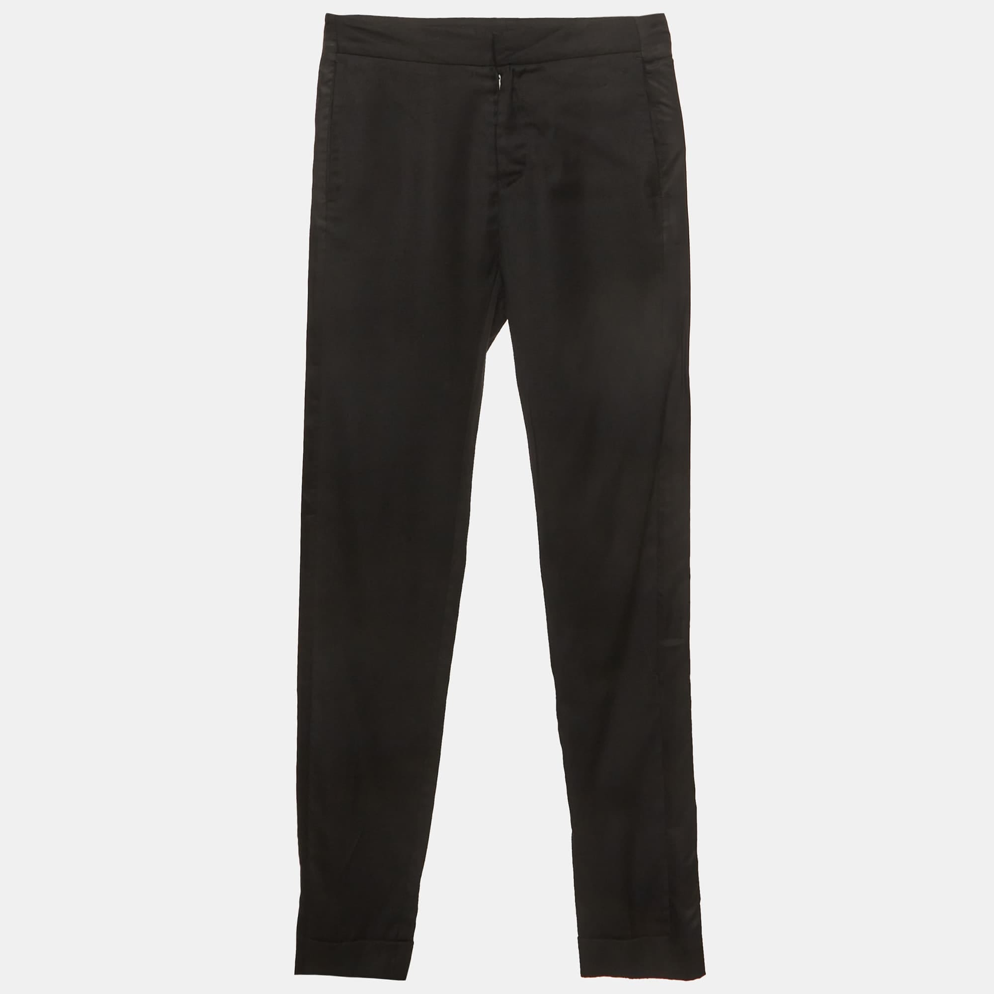 Maison Martin Margiela Black Gabardine Slim Fit Trousers