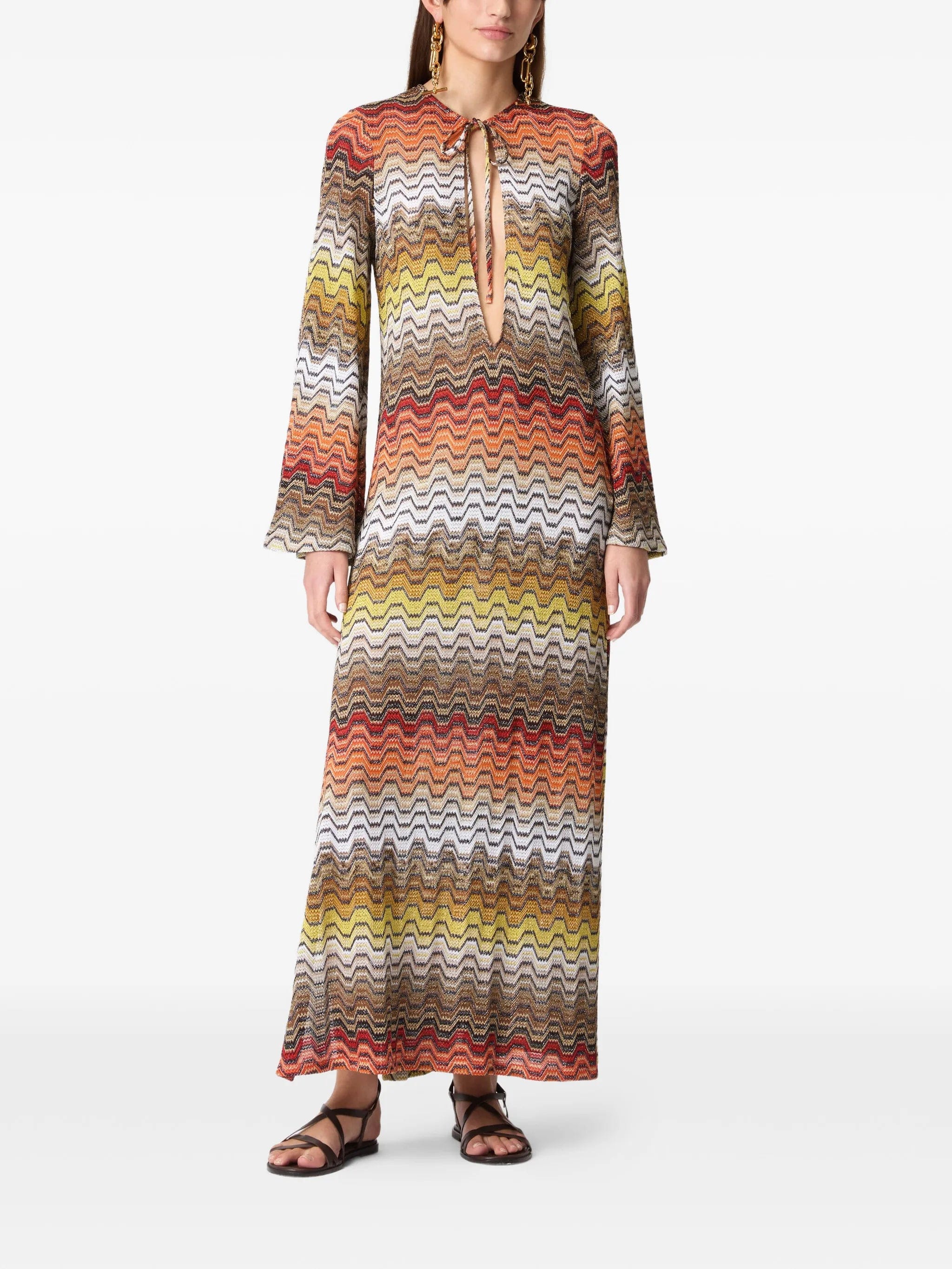 Missoni chevron - pattern maxi dress