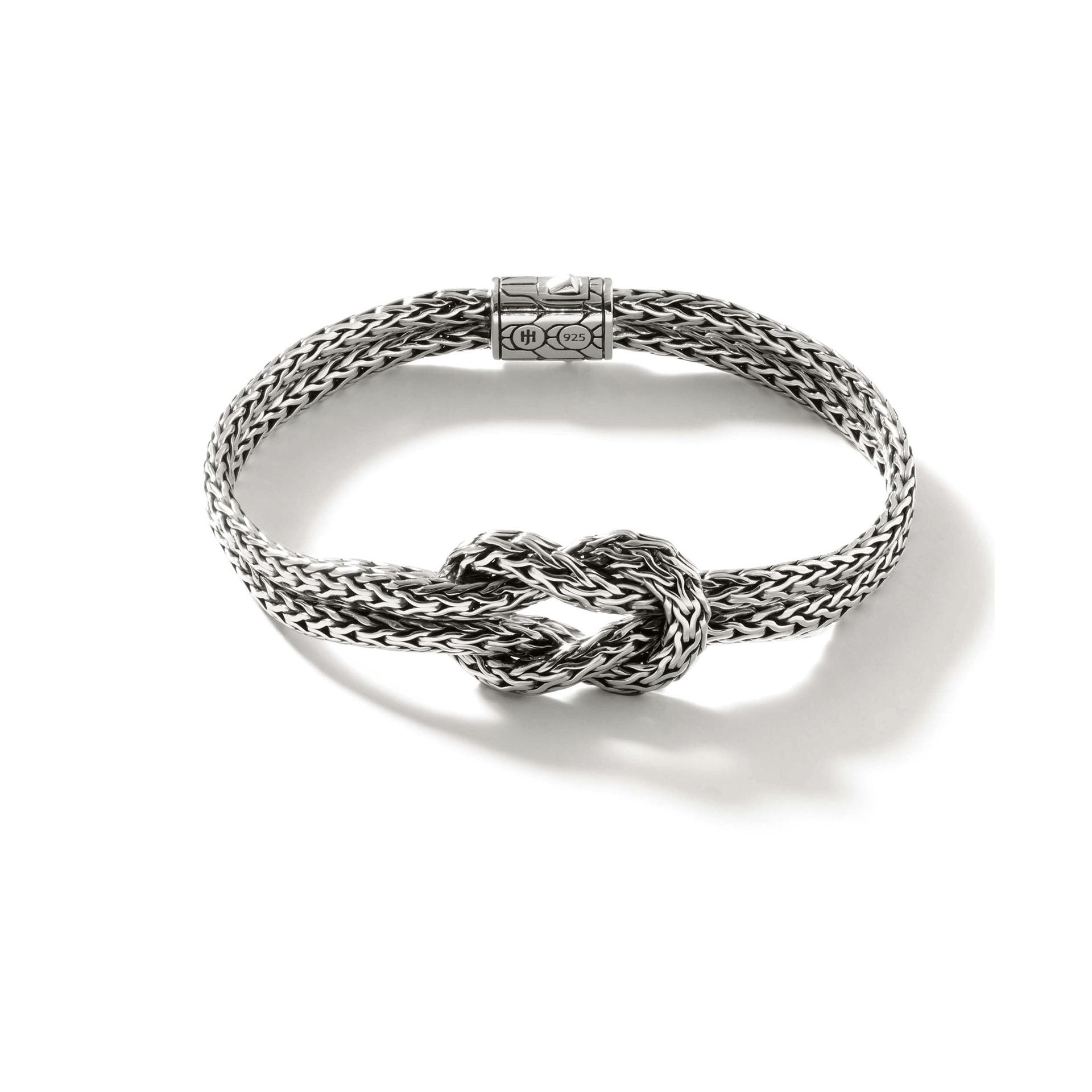 John Hardy Classic Chain Sterling Silver Slim Double Row Bracelet, 3.5 mm