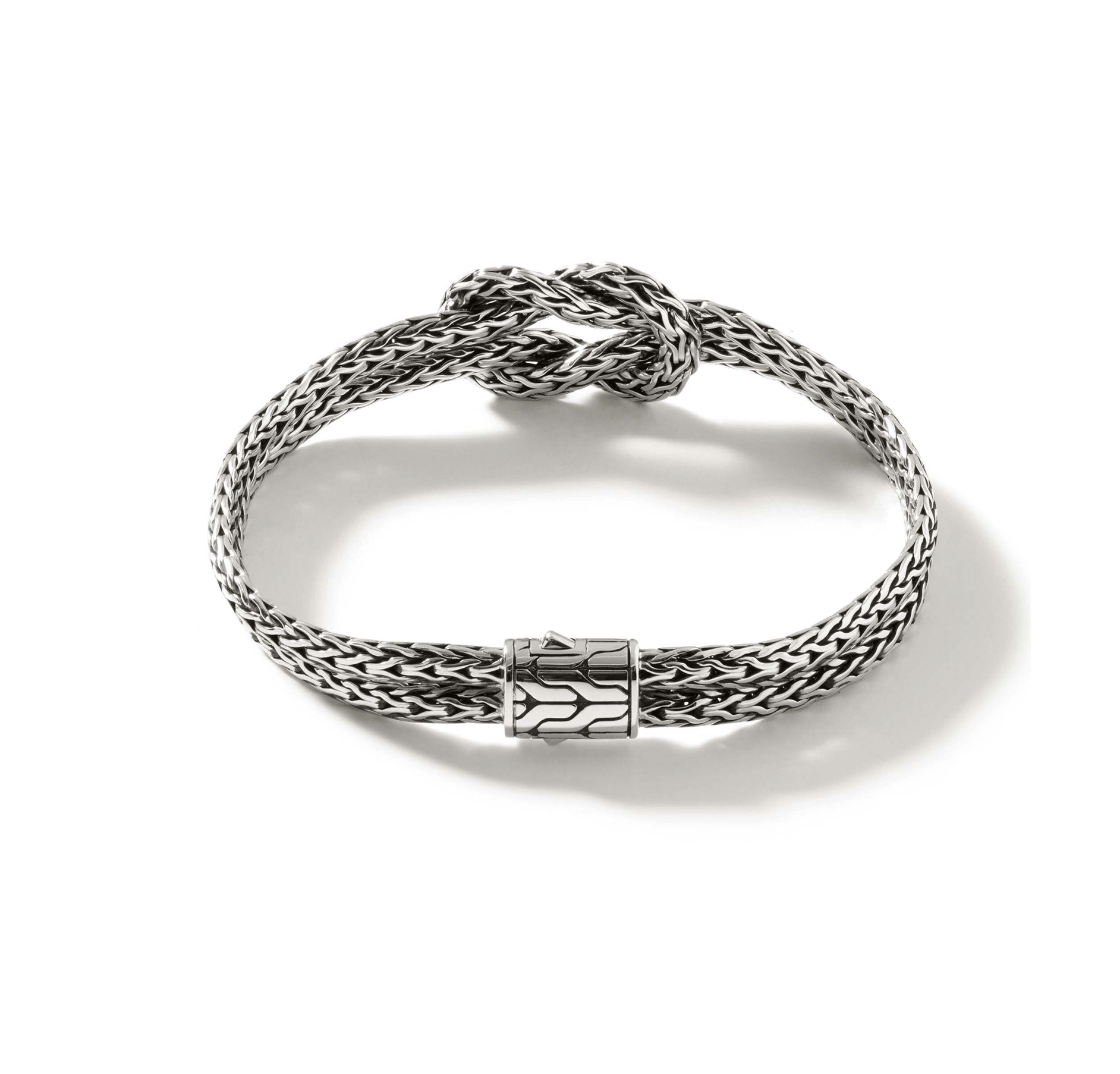 John Hardy Classic Chain Sterling Silver Slim Double Row Bracelet, 3.5 mm