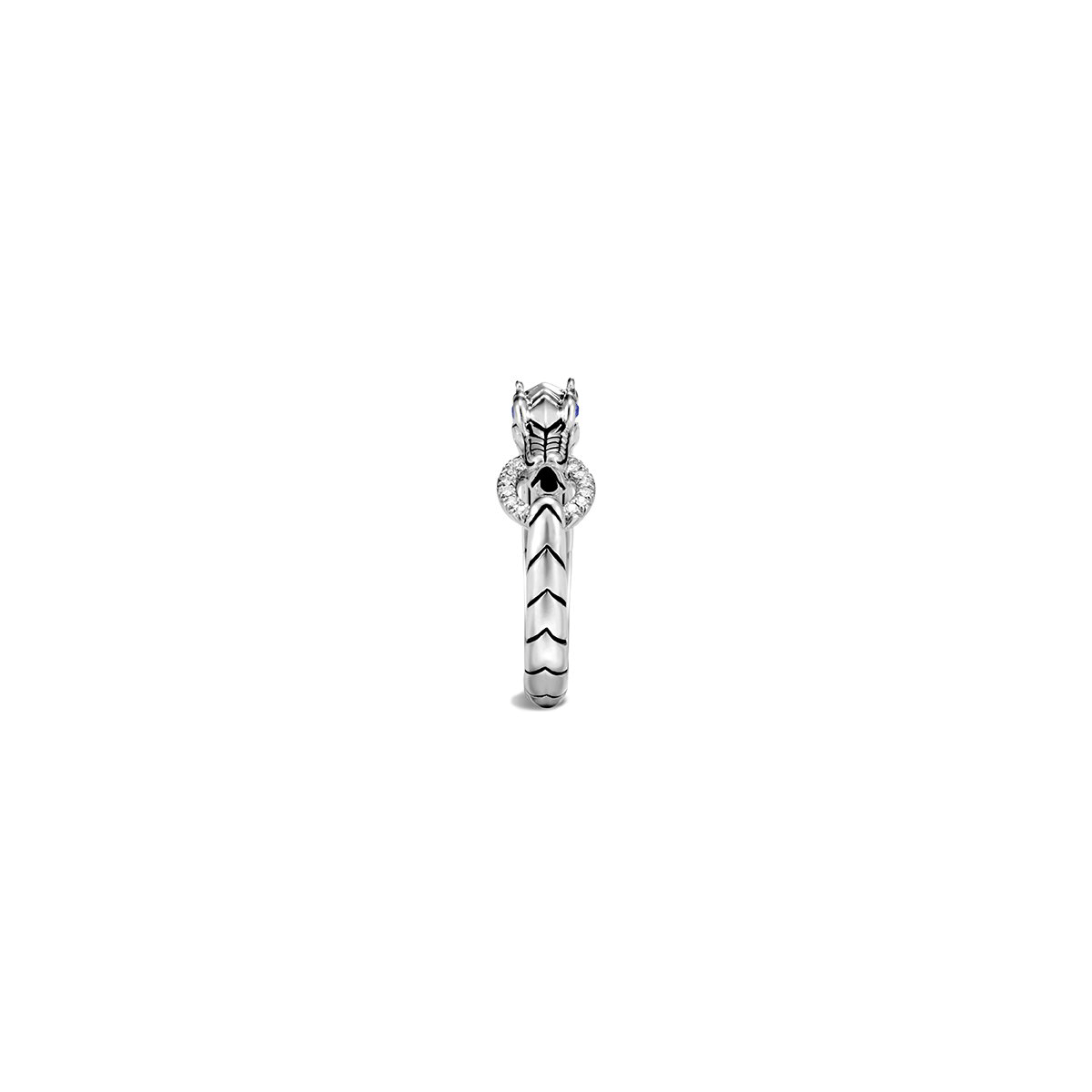 John Hardy Legends Sterling Silver Naga Ring with Diamonds