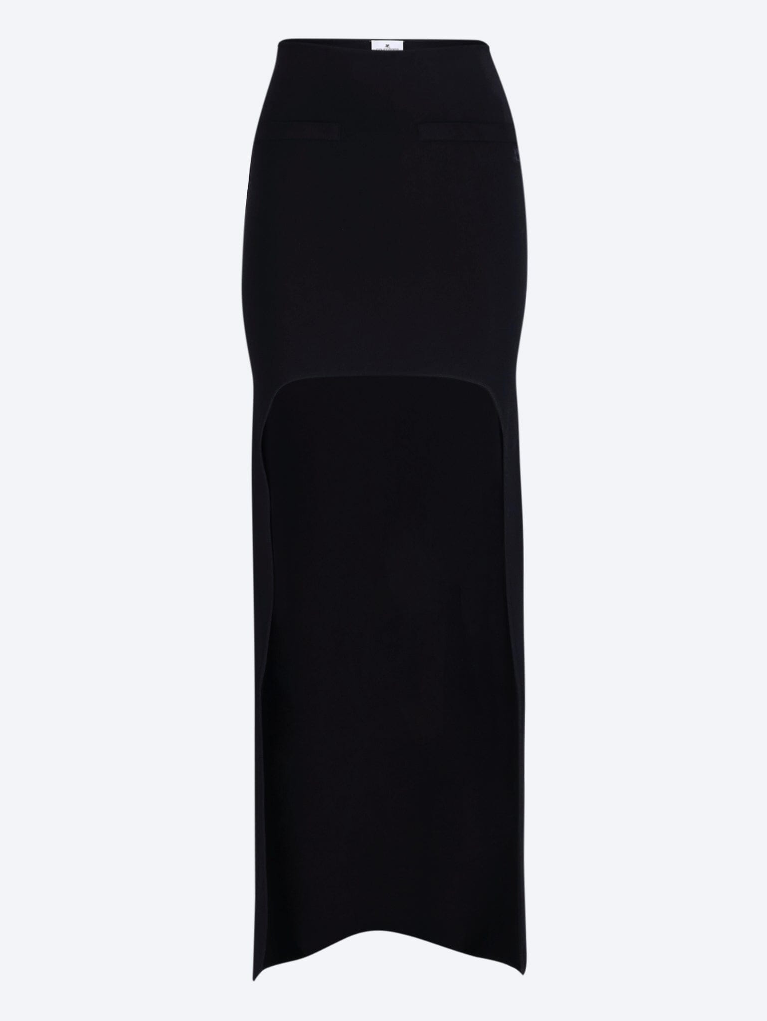 Courreges Asymetrical knit skirt