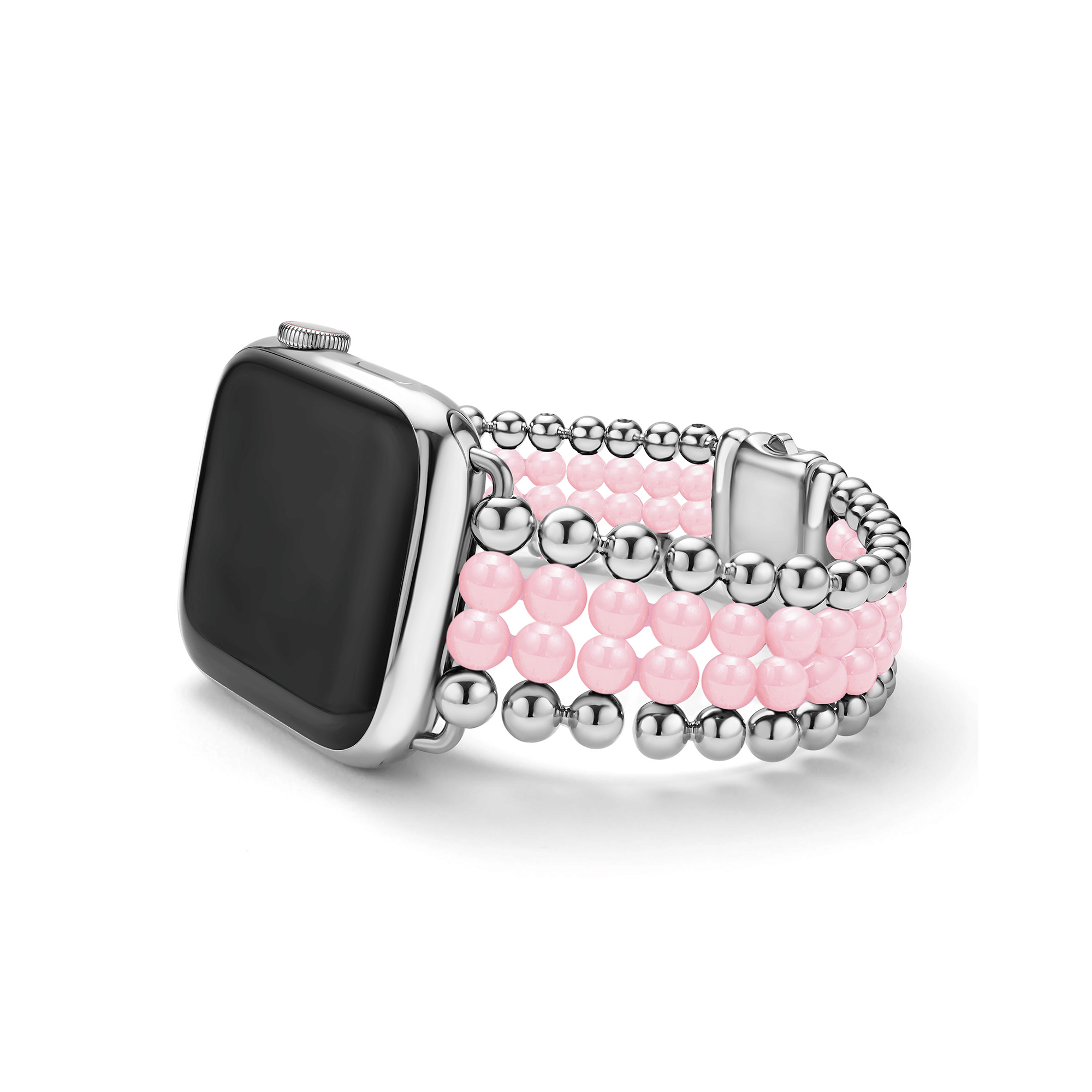 LAGOS Smart Caviar Pink Ceramic and Stainless Steel Infinite Watch Bracelet, 38 - 45 mm