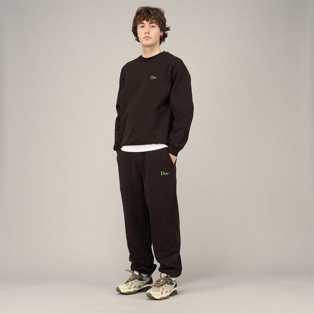 Dime Small Logo Crewneck - Deep Brown