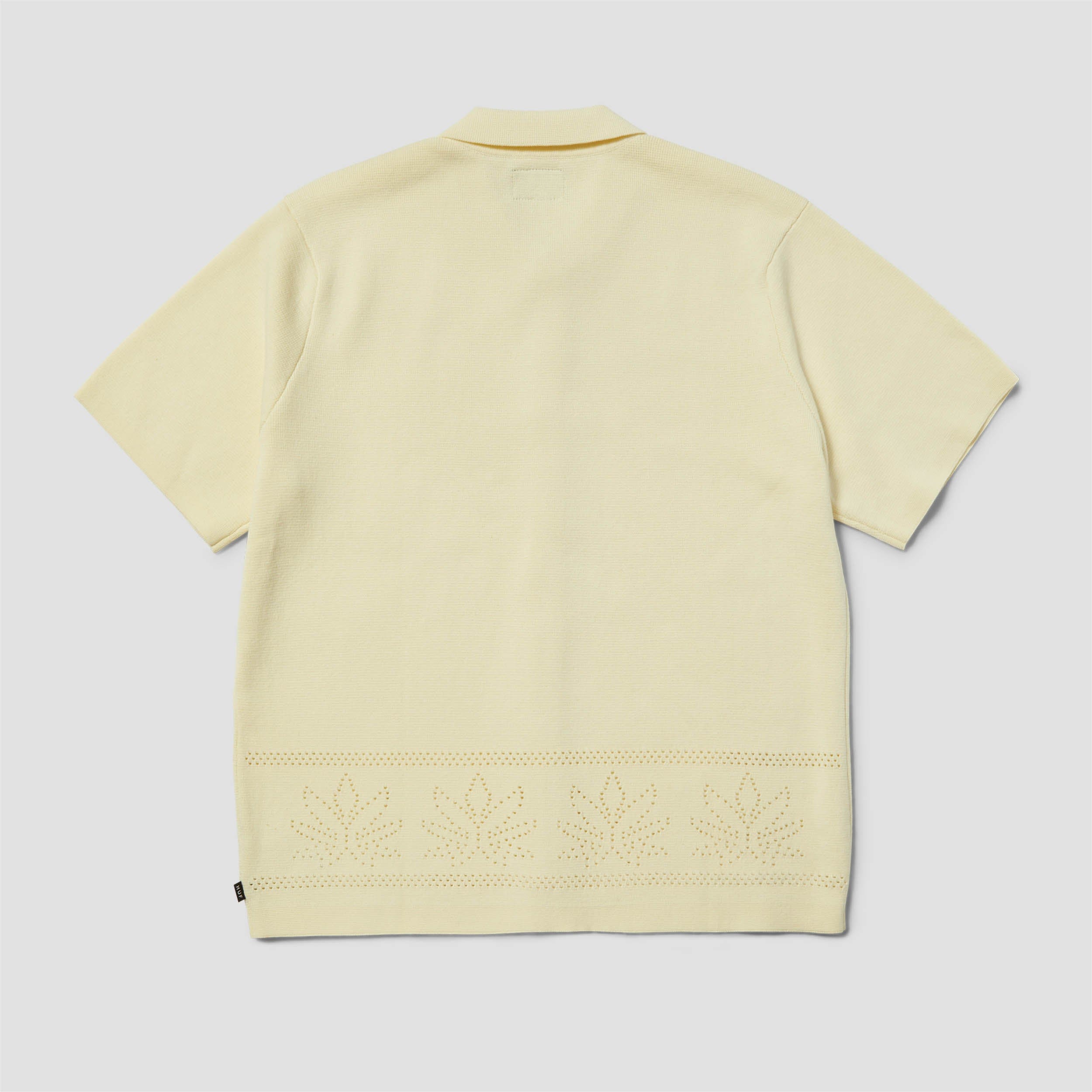 Huf Plantlife Perforated Shortsleeve Knit Top Natural