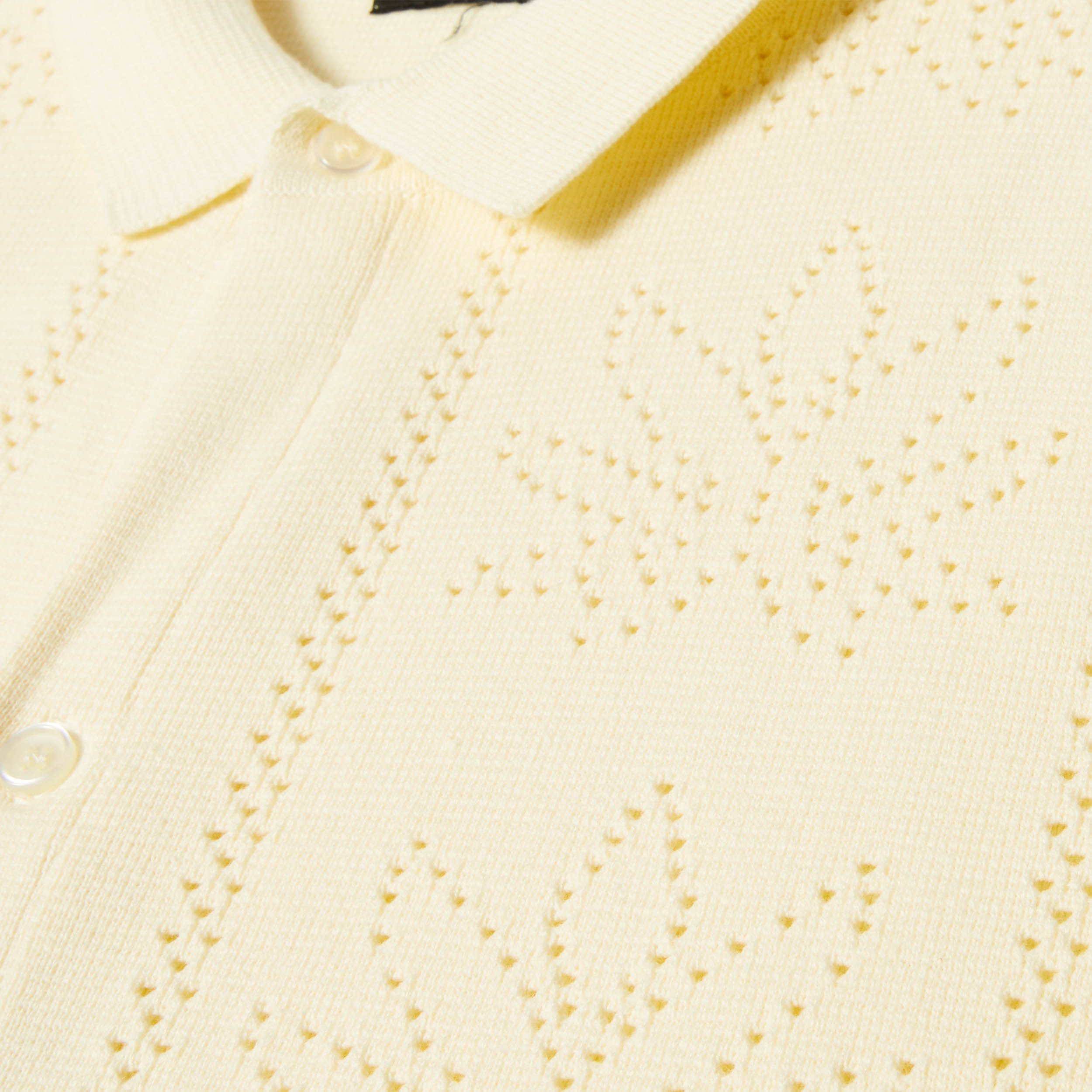 Huf Plantlife Perforated Shortsleeve Knit Top Natural