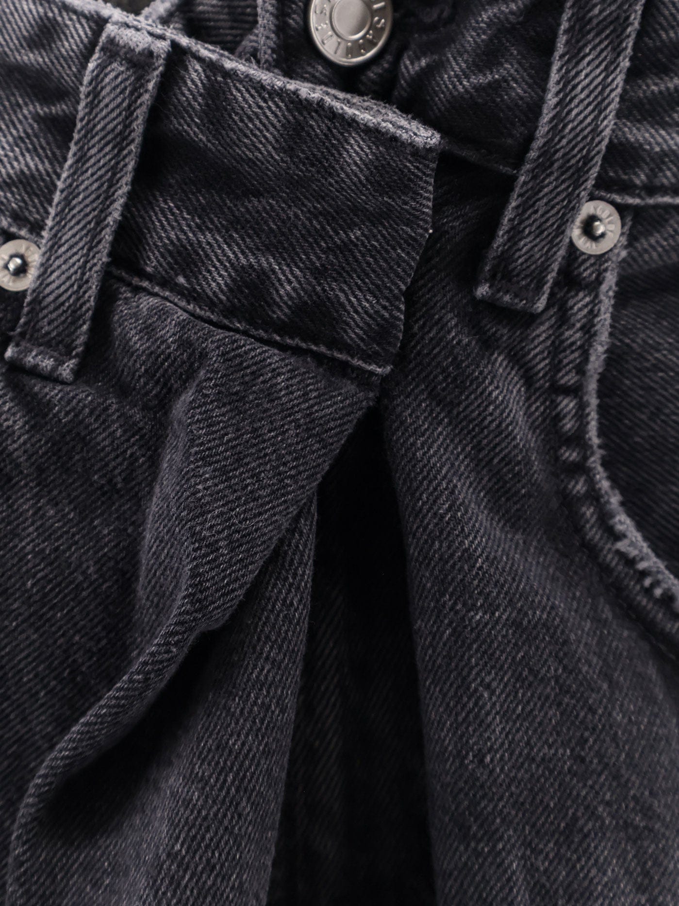 Agolde Vana Fold Jean regenerative black denim trousers