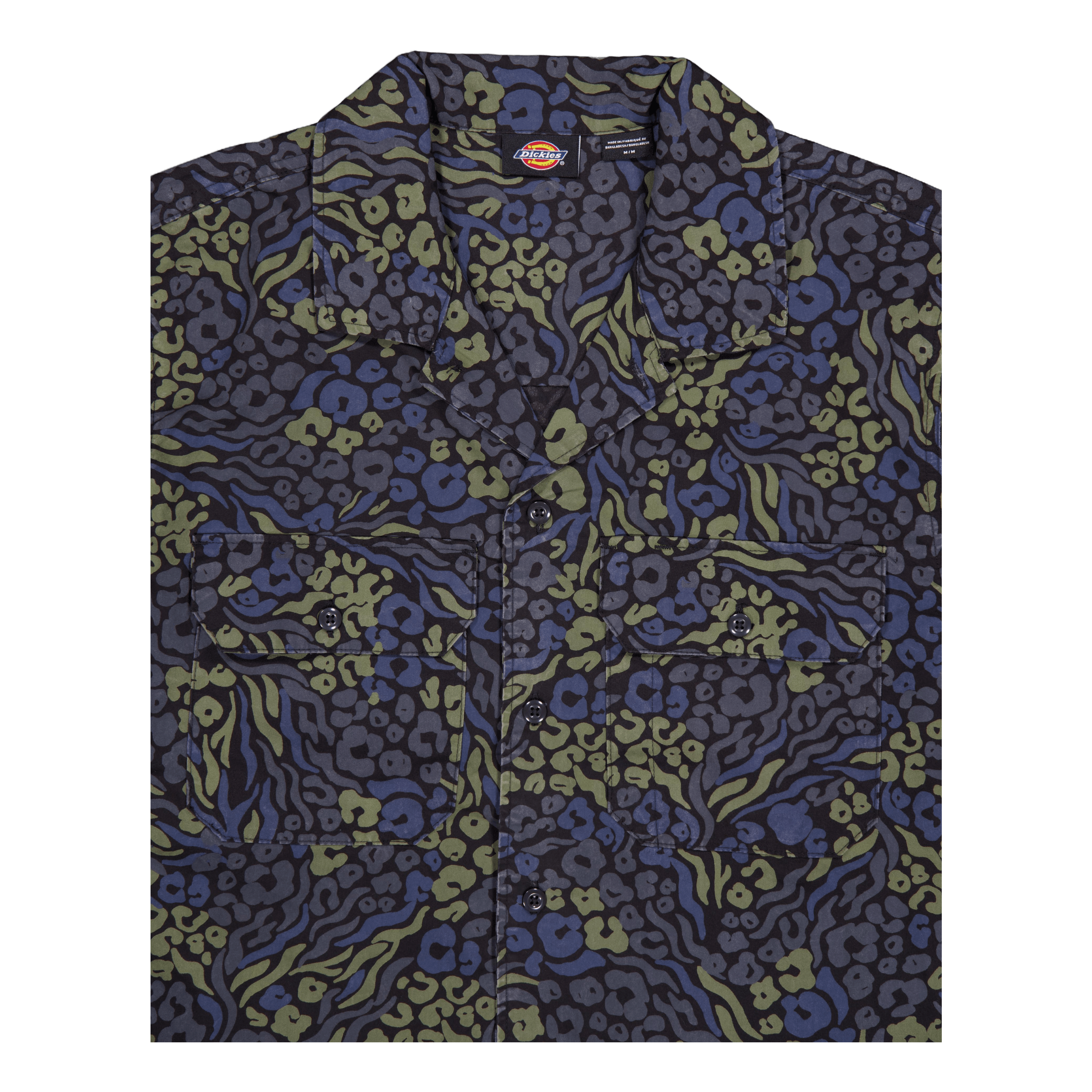 Dickies Short Sleeve Saltville Shirt Hrtg Pnt Cmo Bl