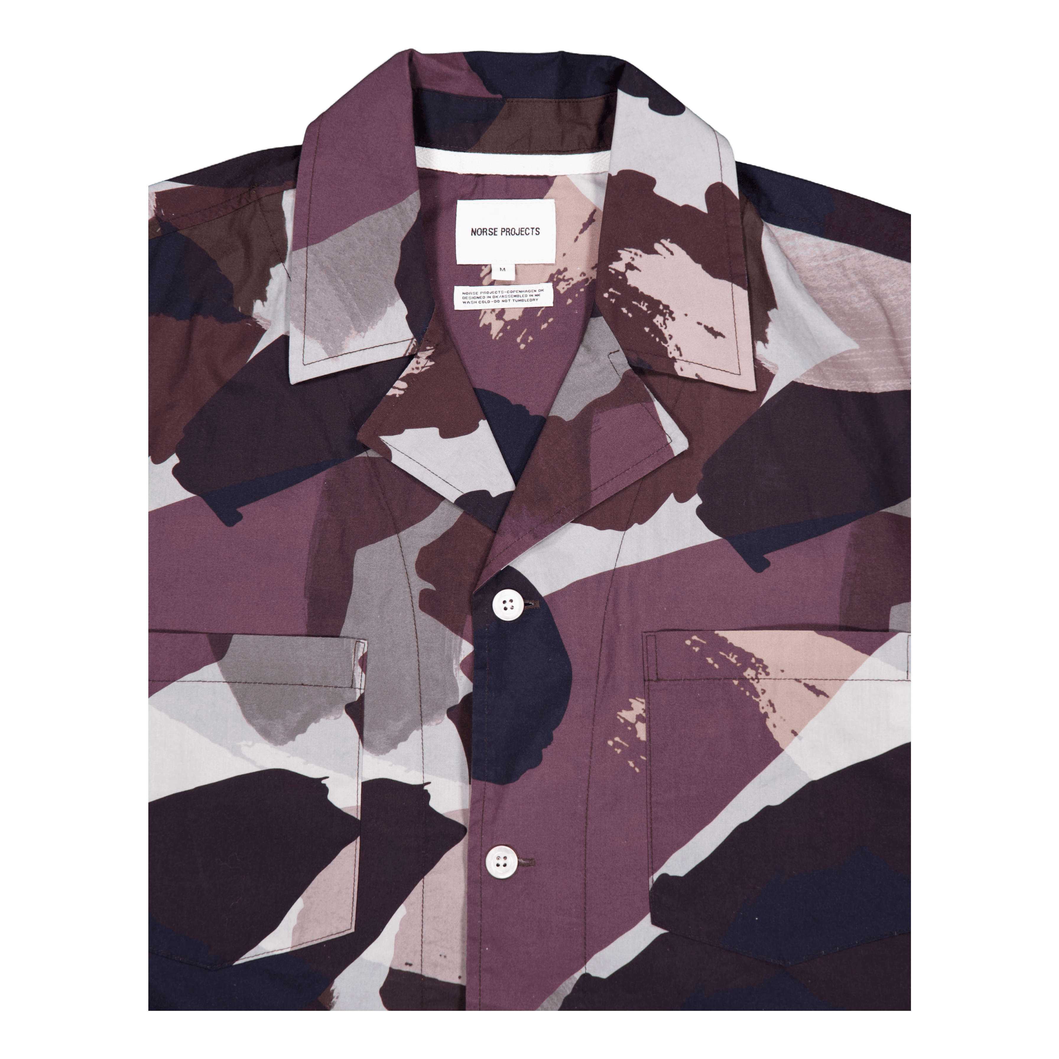 Norse Projects Mads Relaxed Camo Shirt Ss Espresso