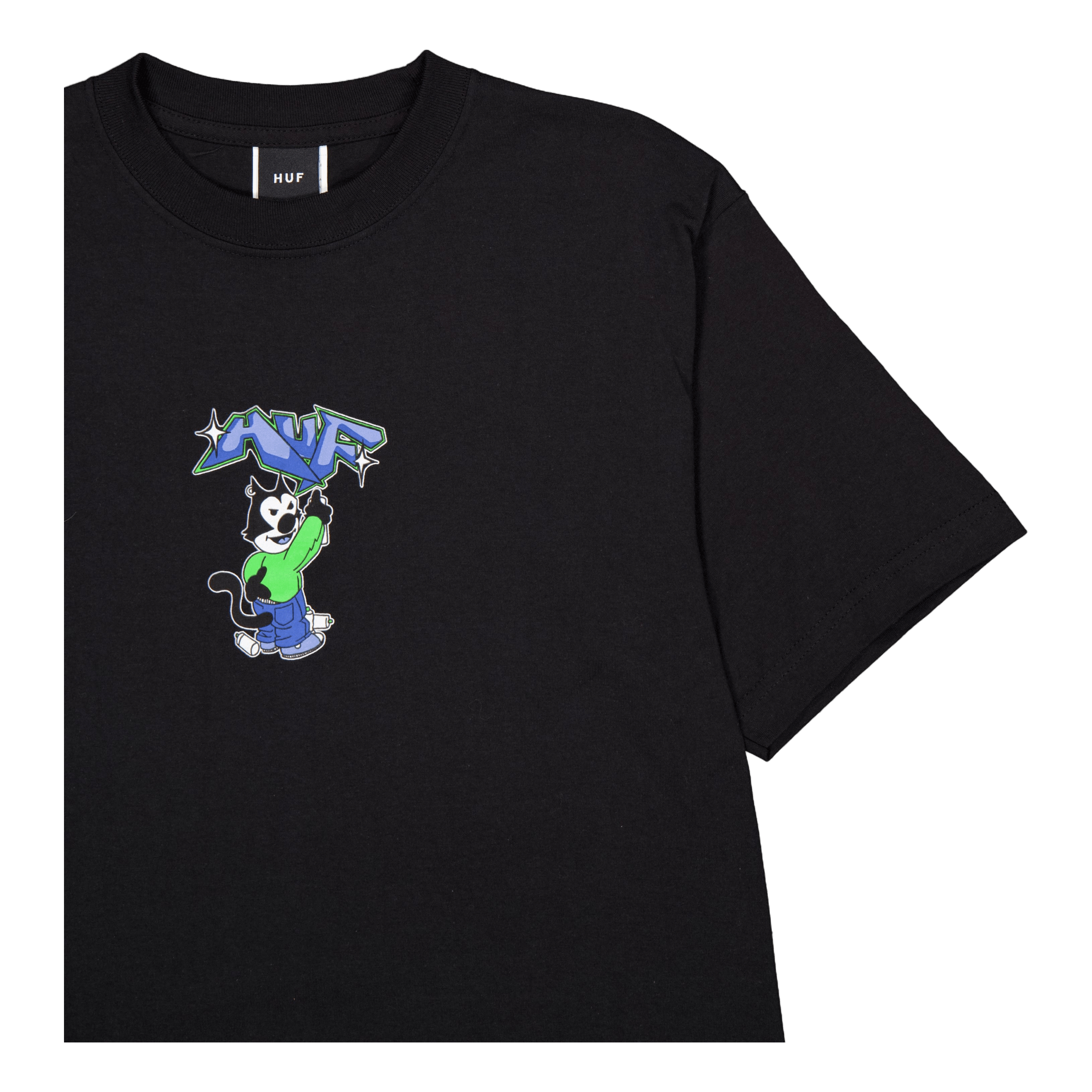 HUF Bad Cat S/s T-Shirt Black