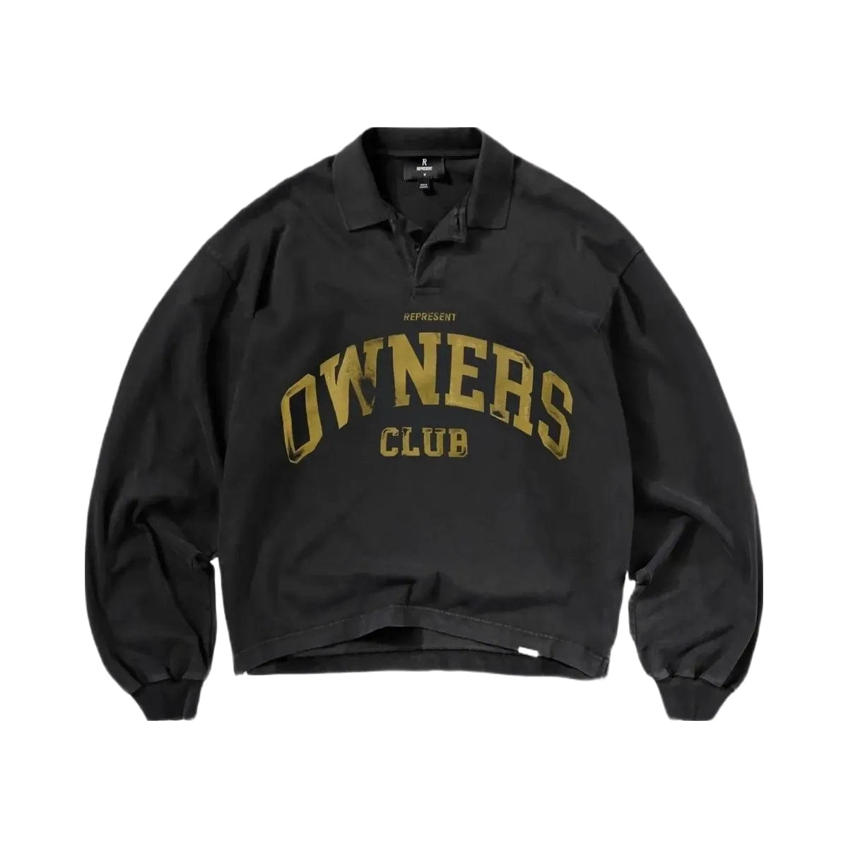 Owners Club Represent Fw25 Represent Owners Club Rugby Polo Faded Black