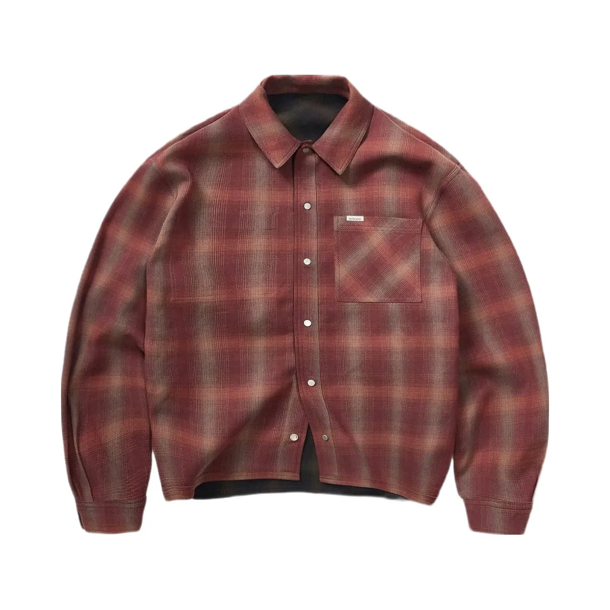 REVERSIBLE Represent Bonded Reversible Check Shirt Nero