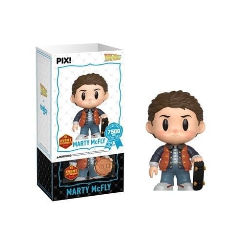 Thrilljoy Pix! Back to the Future Marty McFly with Skateboard Vinyl Figure - 2026 Convention Exclusive