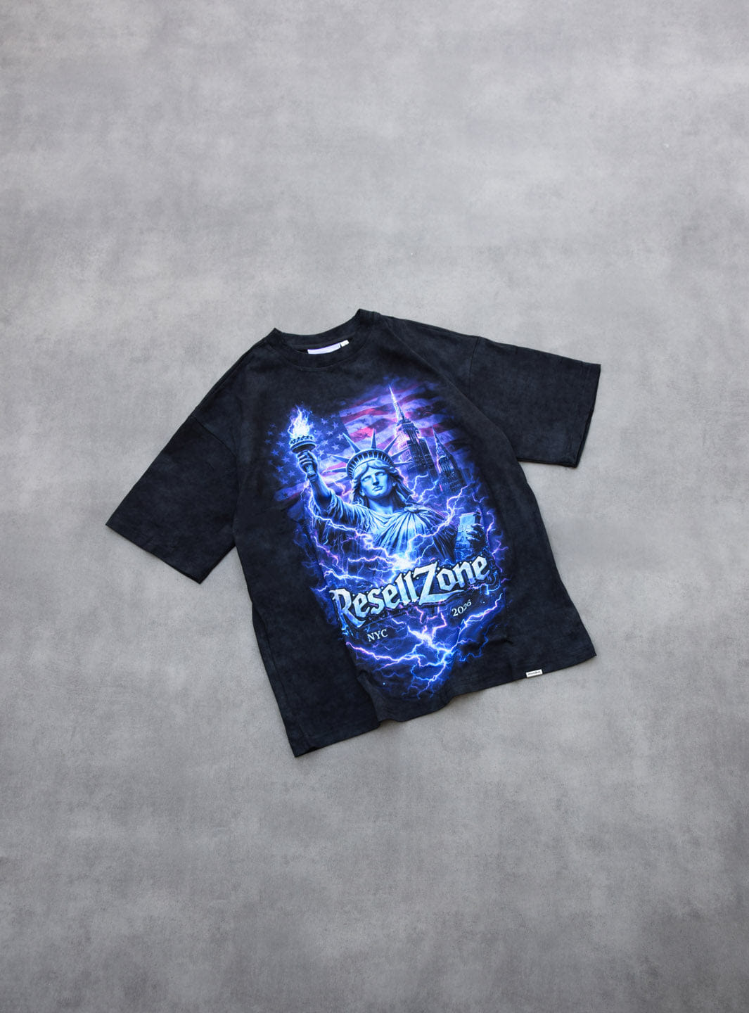 Liberty ResellZone New York Liberty Shockwave T - Shirt Washed Black