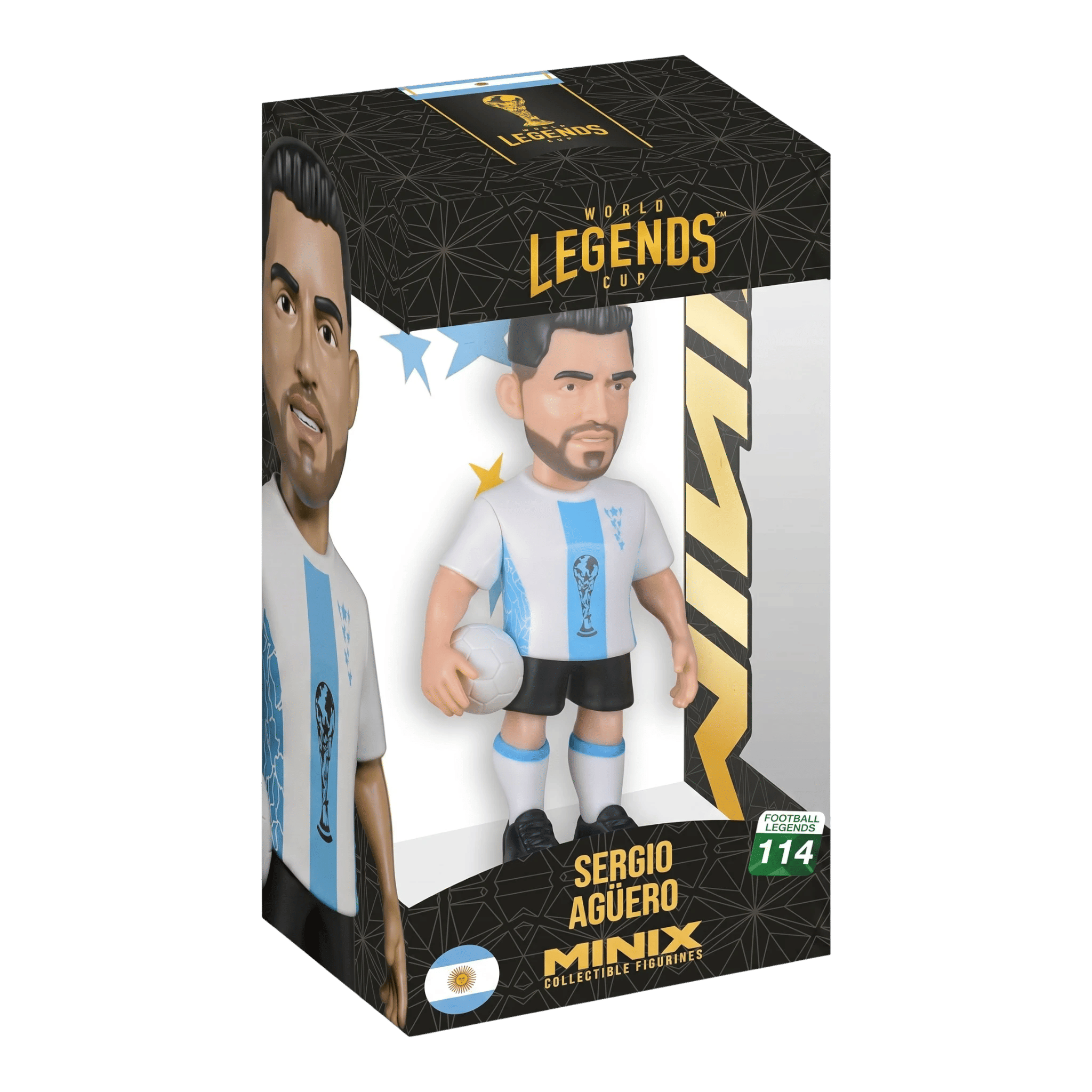 MINIX World Cup of Legends #114 - Argentina - Agüero - Collectible Figure (4.75" / 12 cm)