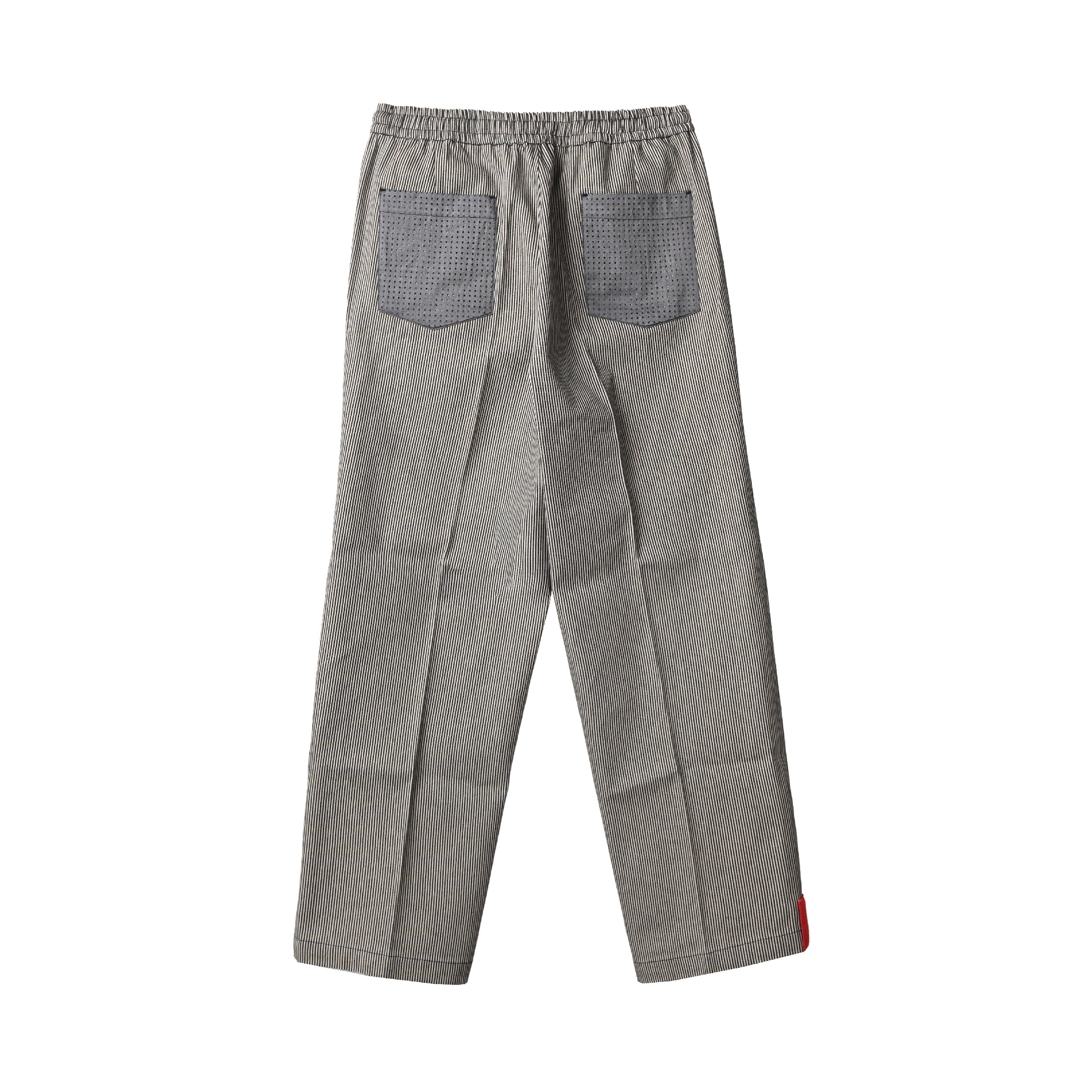 Quiet Under None Stripe Pants - Indigo Greige