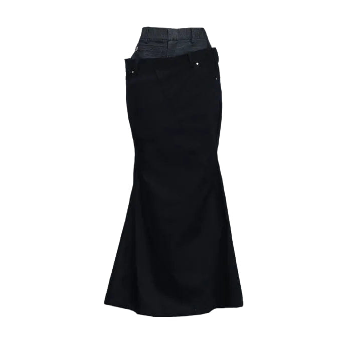 BLANC Studio TILT MAXI SKIRT BLUE DENIM