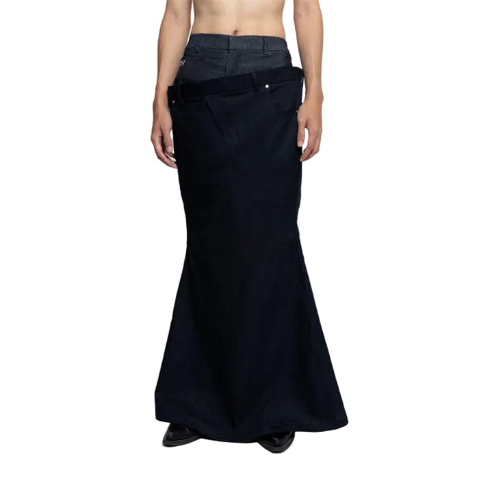 BLANC Studio TILT MAXI SKIRT BLUE DENIM