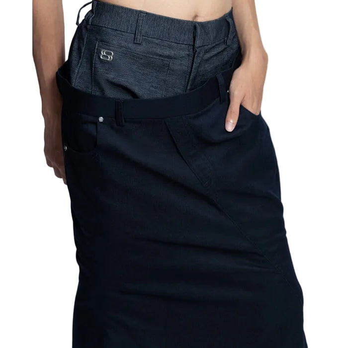 BLANC Studio TILT MAXI SKIRT BLUE DENIM