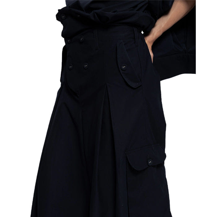 BLANC Studio TRENCH TROUSERS NAVY