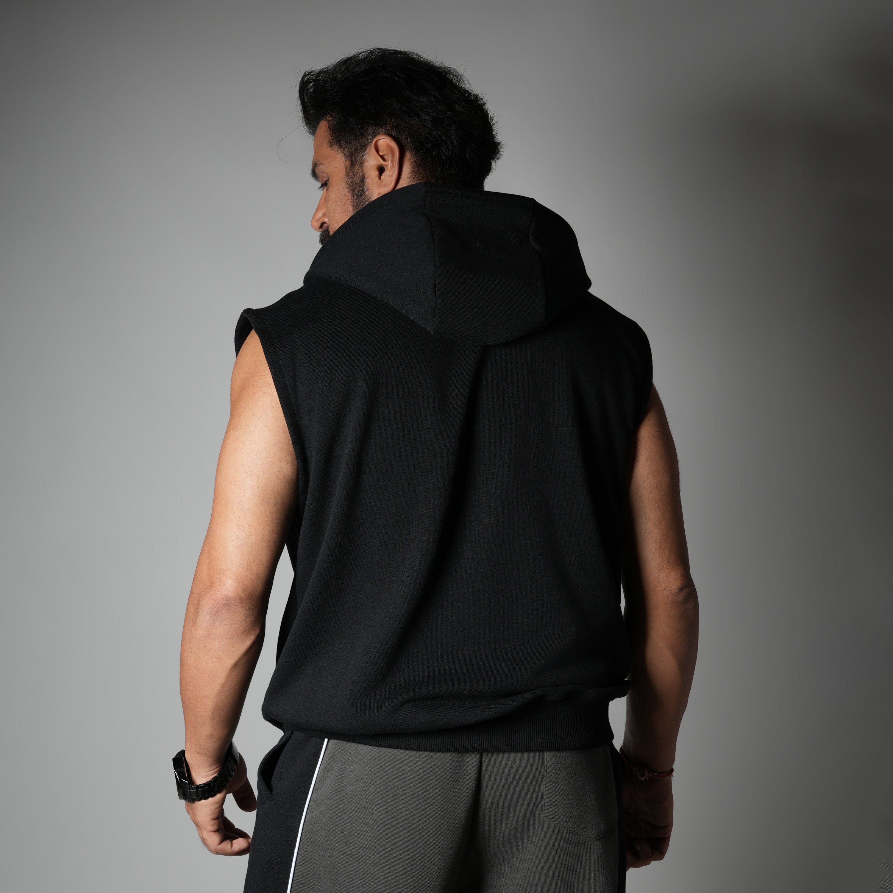 Hophead BLACK AXIS SLEEVELESS HOODIE