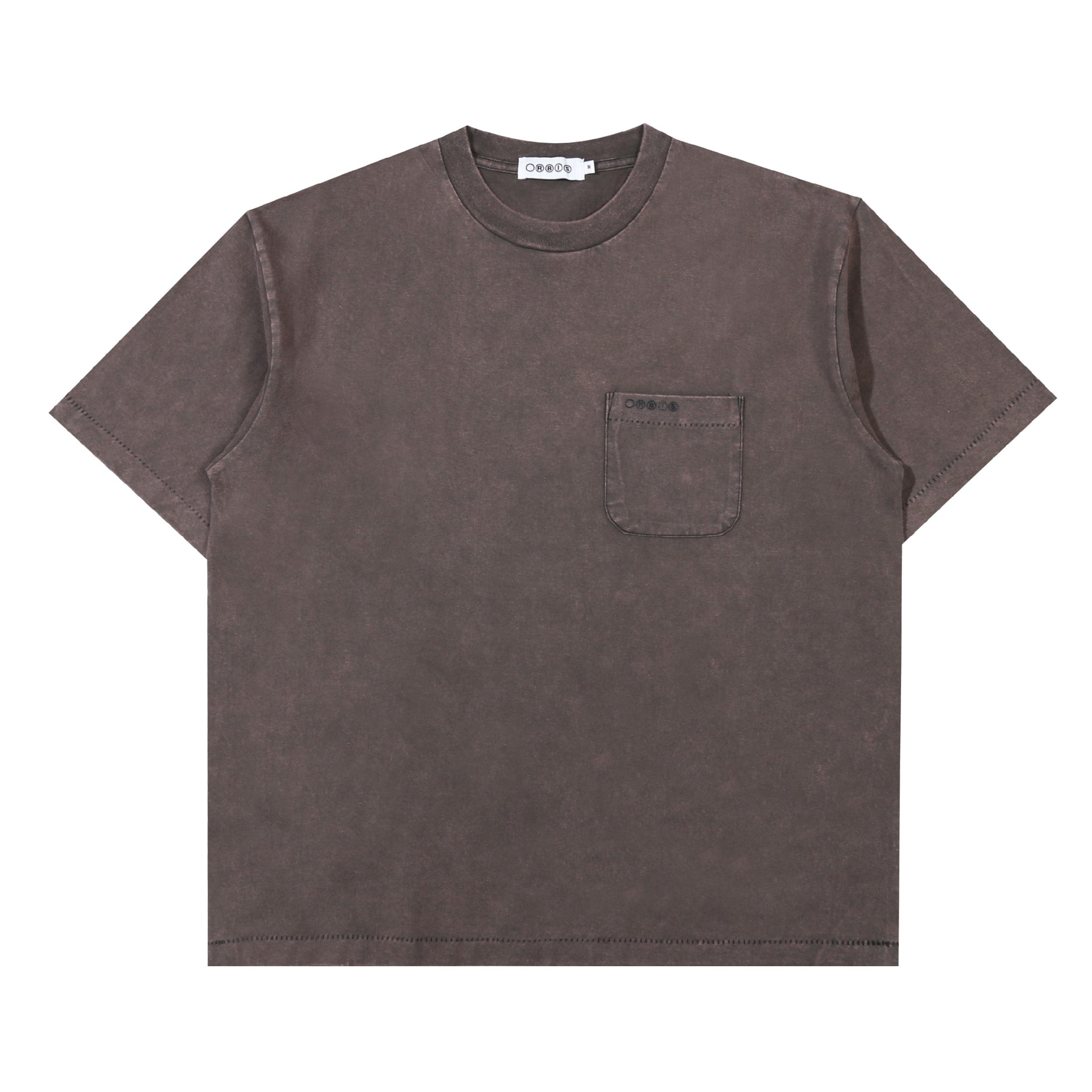 Orbis Single Stitch Pocket T-Shirt - Washed Charcoal