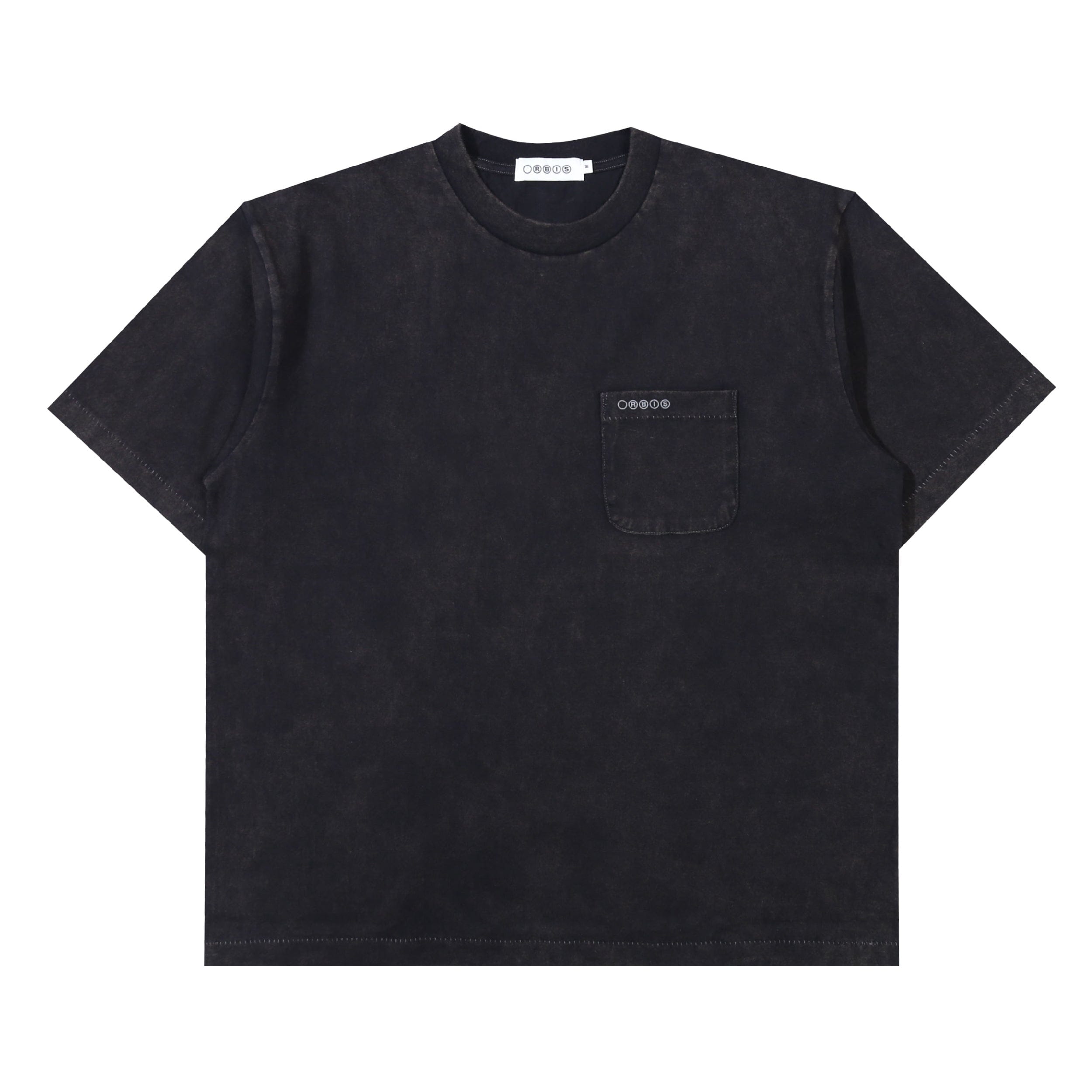 Orbis Single Stitch Pocket T-Shirt - Washed Black