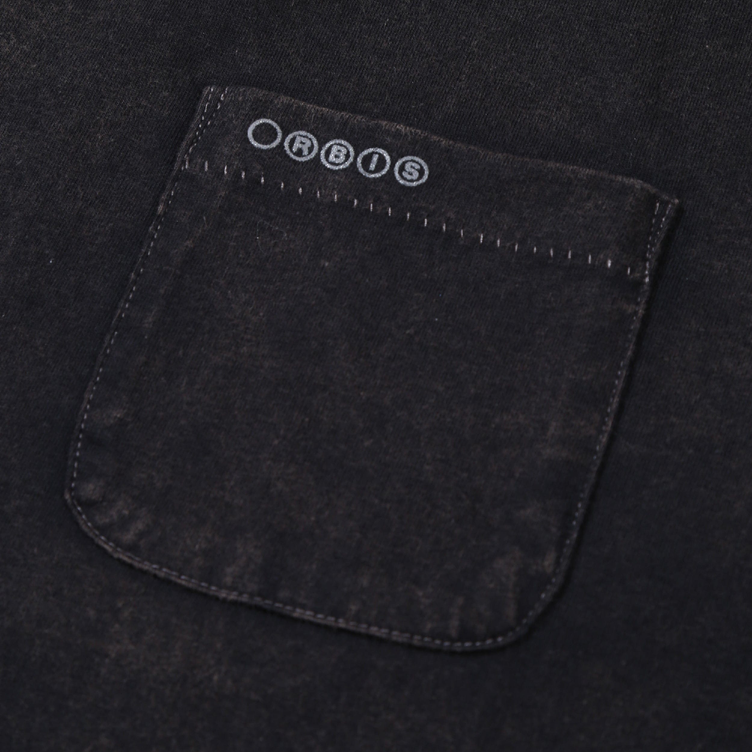Orbis Single Stitch Pocket T-Shirt - Washed Black
