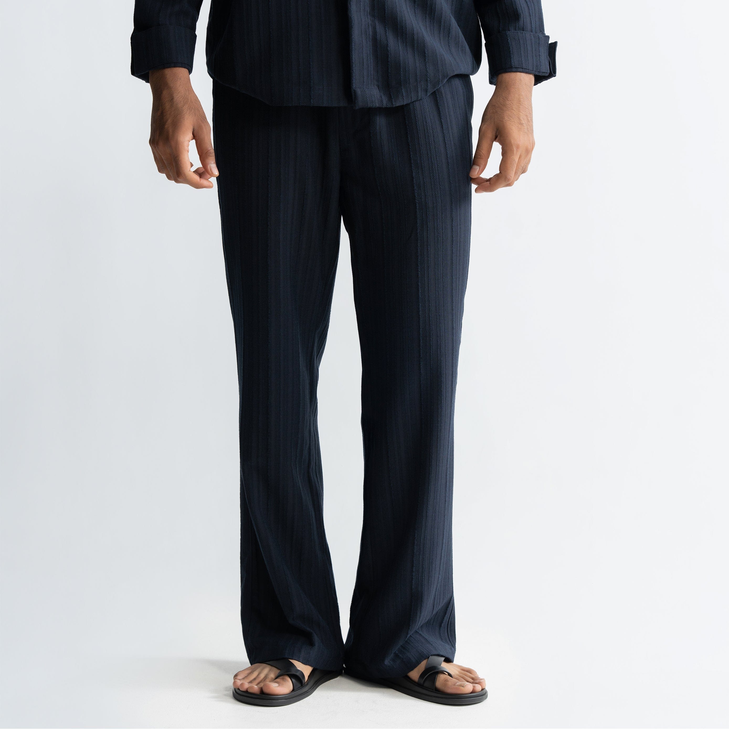 Warping Theories TWINE PANTS - NAVY