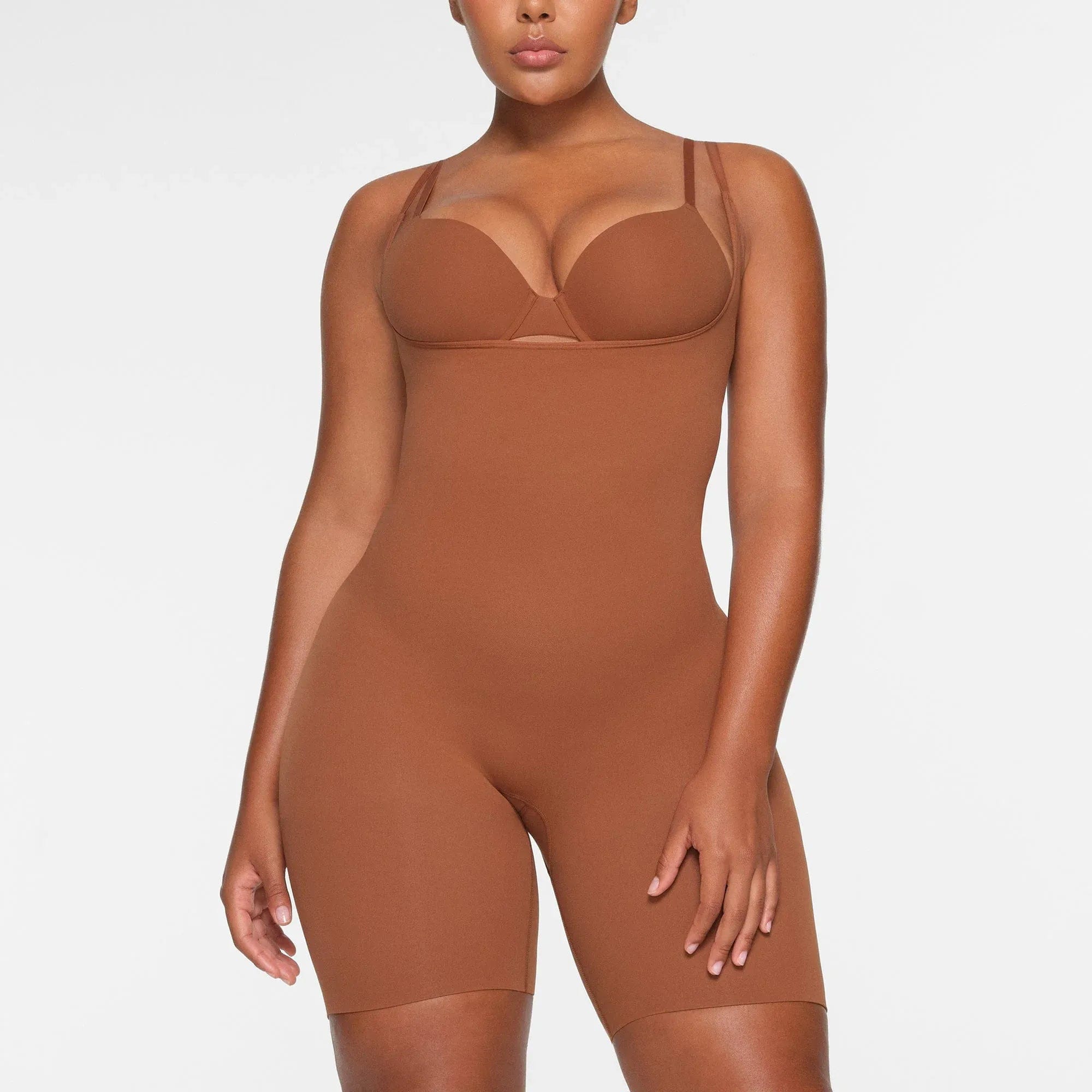 SEAMLESS SCULPT Skims Seamless Sculpt Open Bust Bodysuit Bronze