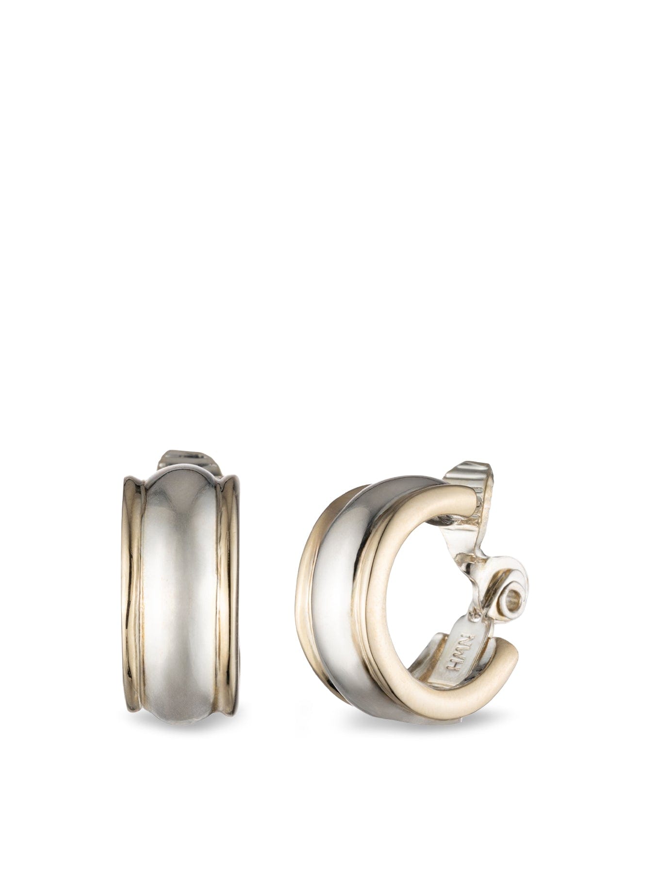 Lauren Ralph Lauren Two Tone Clip Hoop Earrings Gold