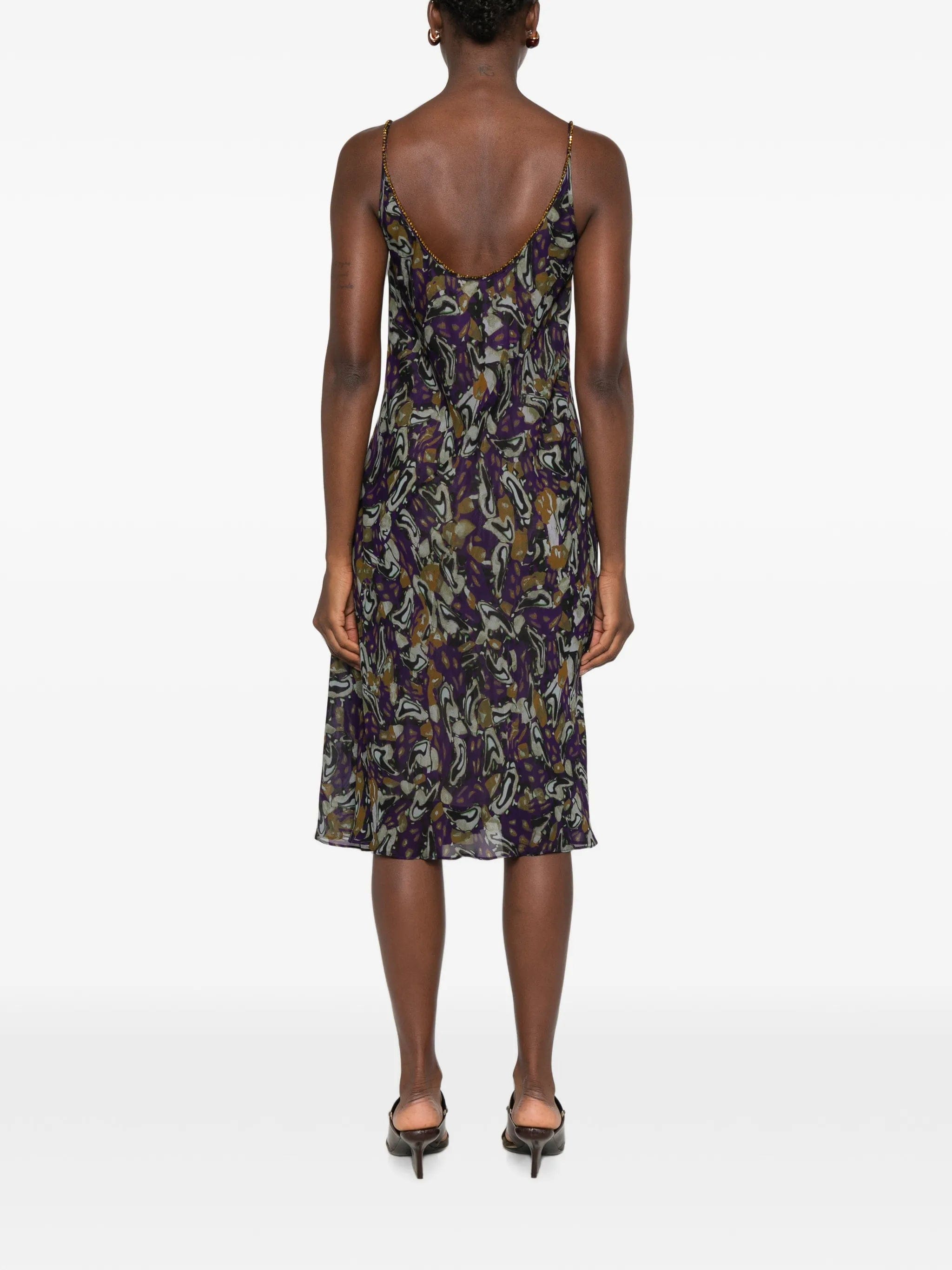 Dries Van Noten bead - embellished midi dress