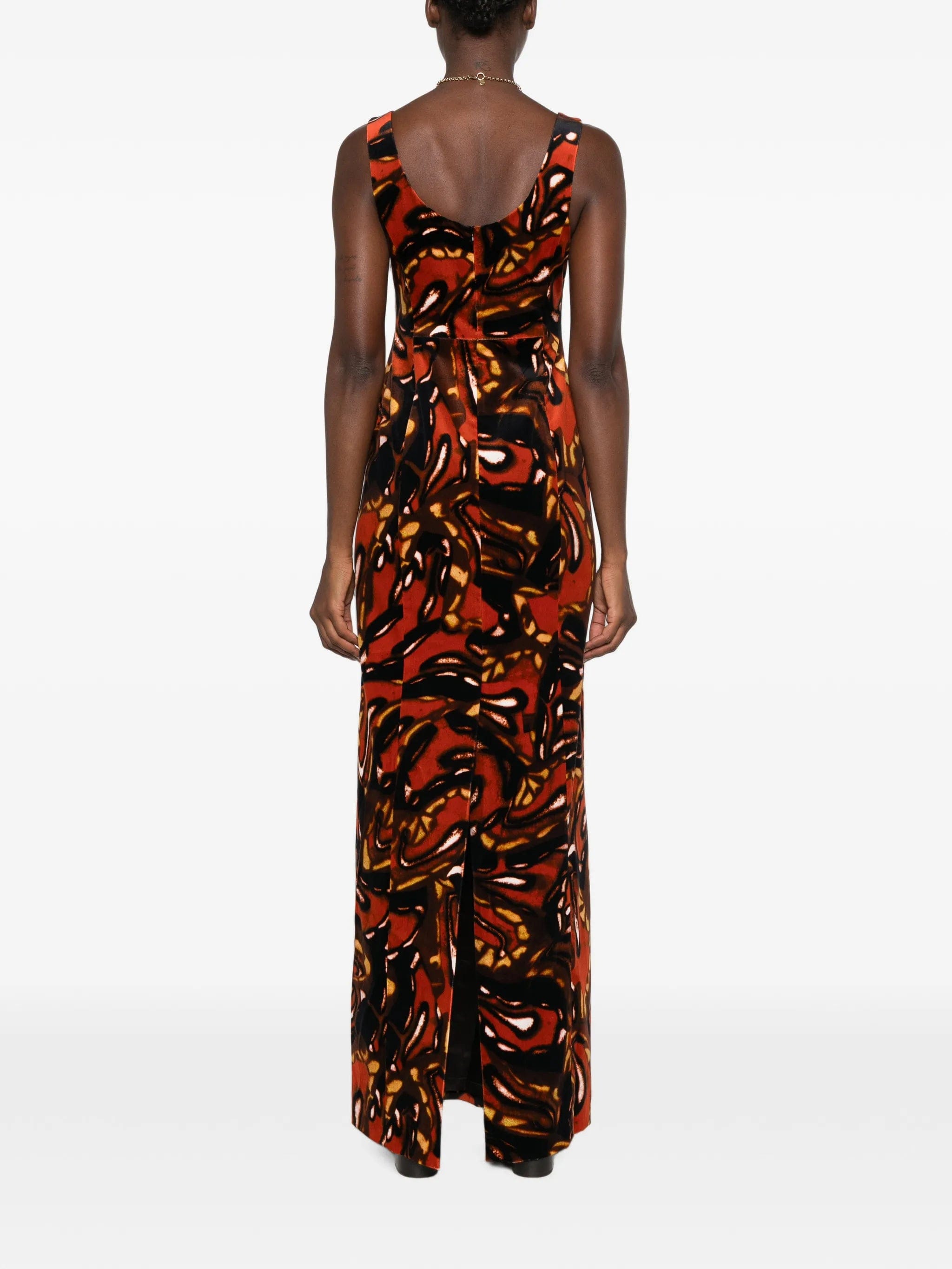 Dries Van Noten abstract - print sleeveless maxi dress