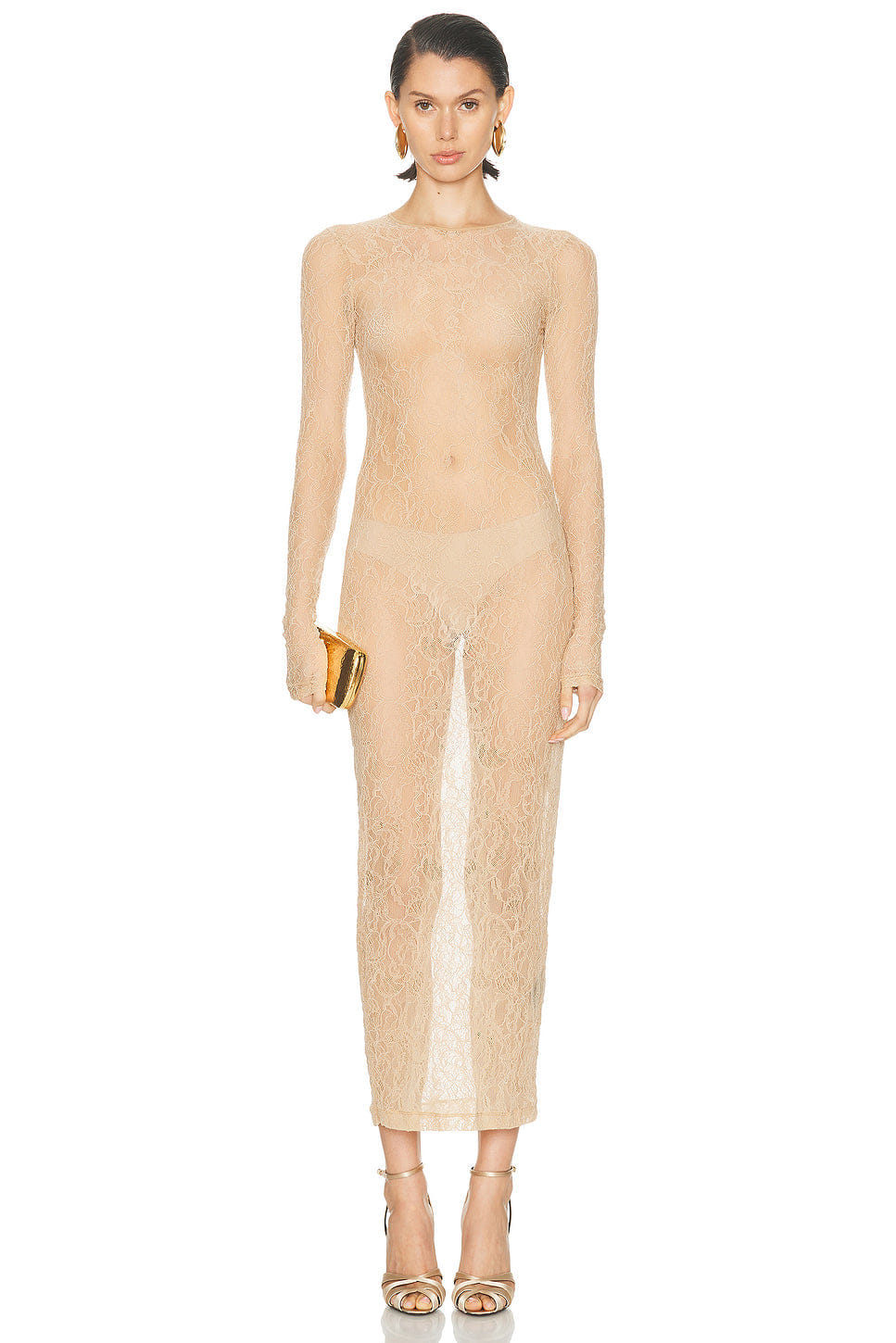 Wardrobe.nyc Lace Long Sleeve Dress