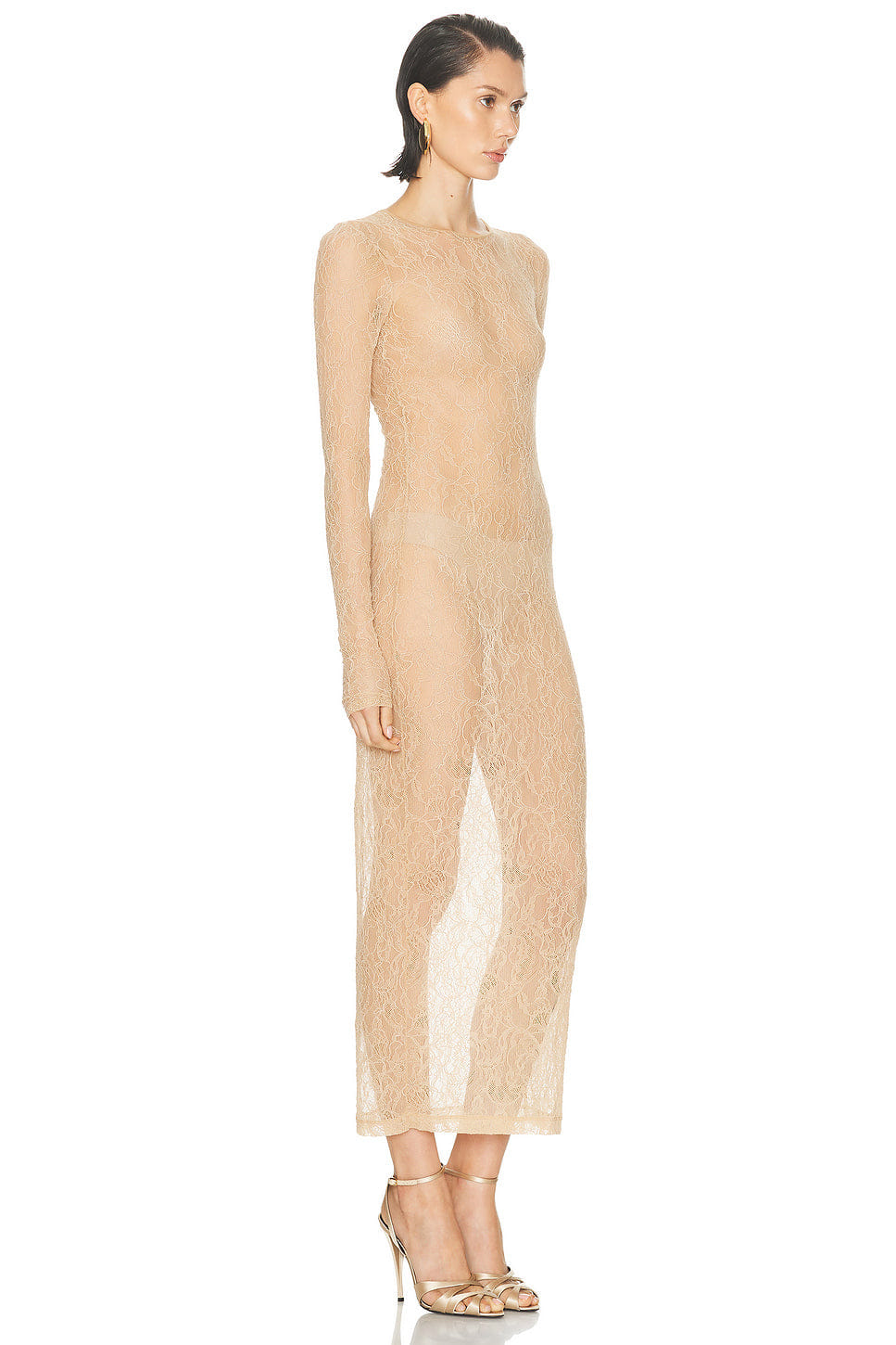 Wardrobe.nyc Lace Long Sleeve Dress