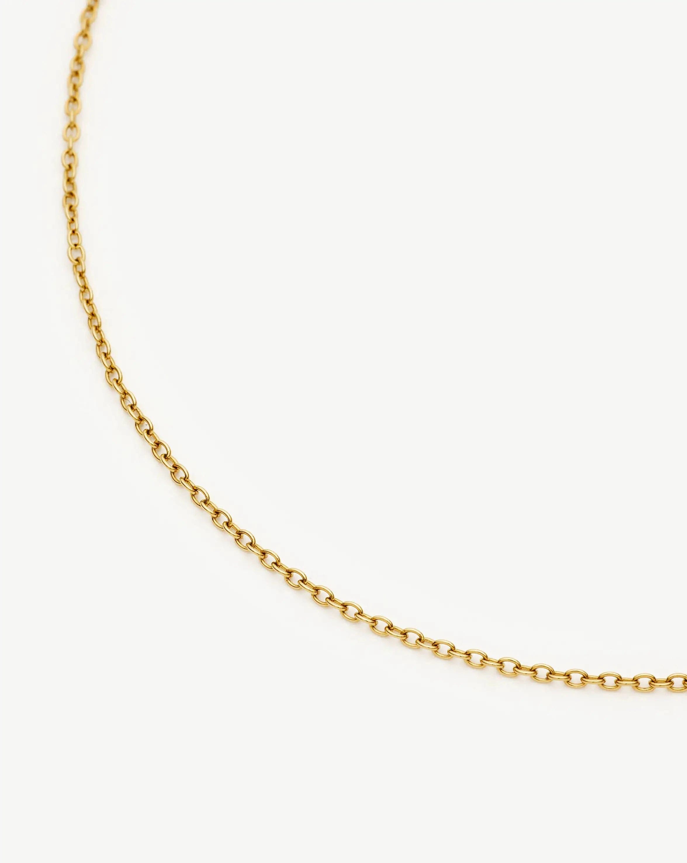 Missoma Long Trace Chain Necklace | 18ct Gold Plated
