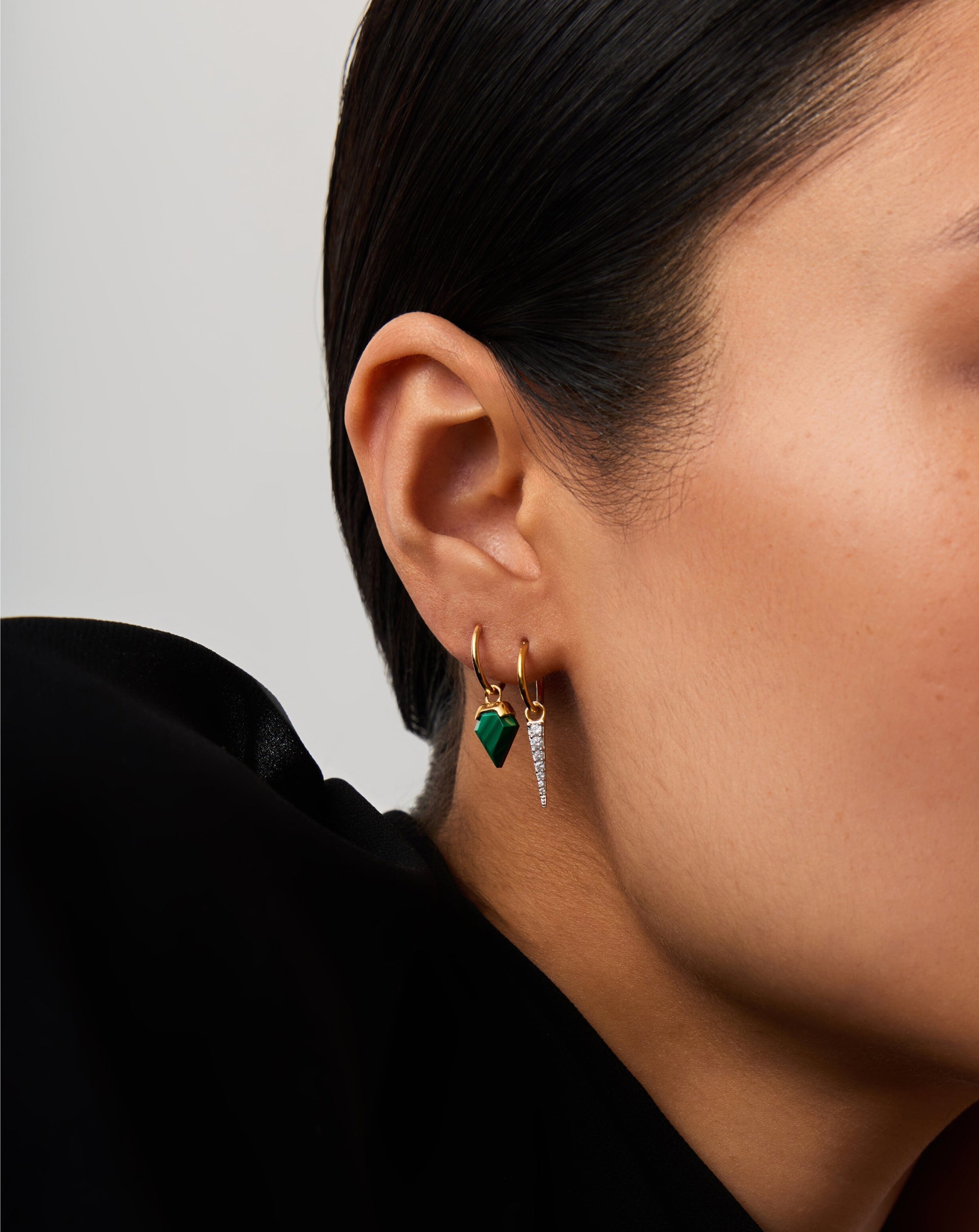 Missoma Mini Shield Hoop Earrings