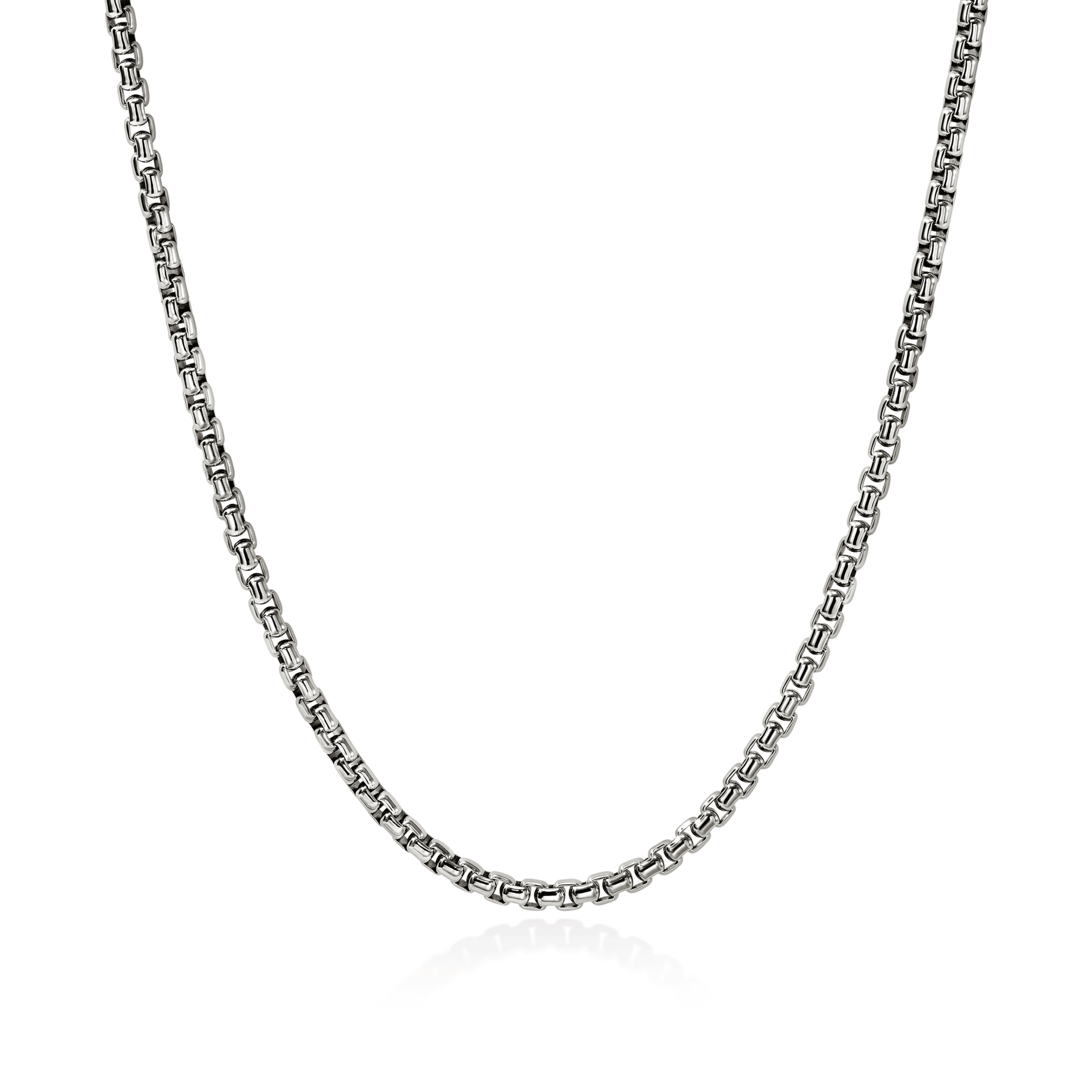 John Hardy Sterling Silver Box Chain Necklace, 3.7 mm