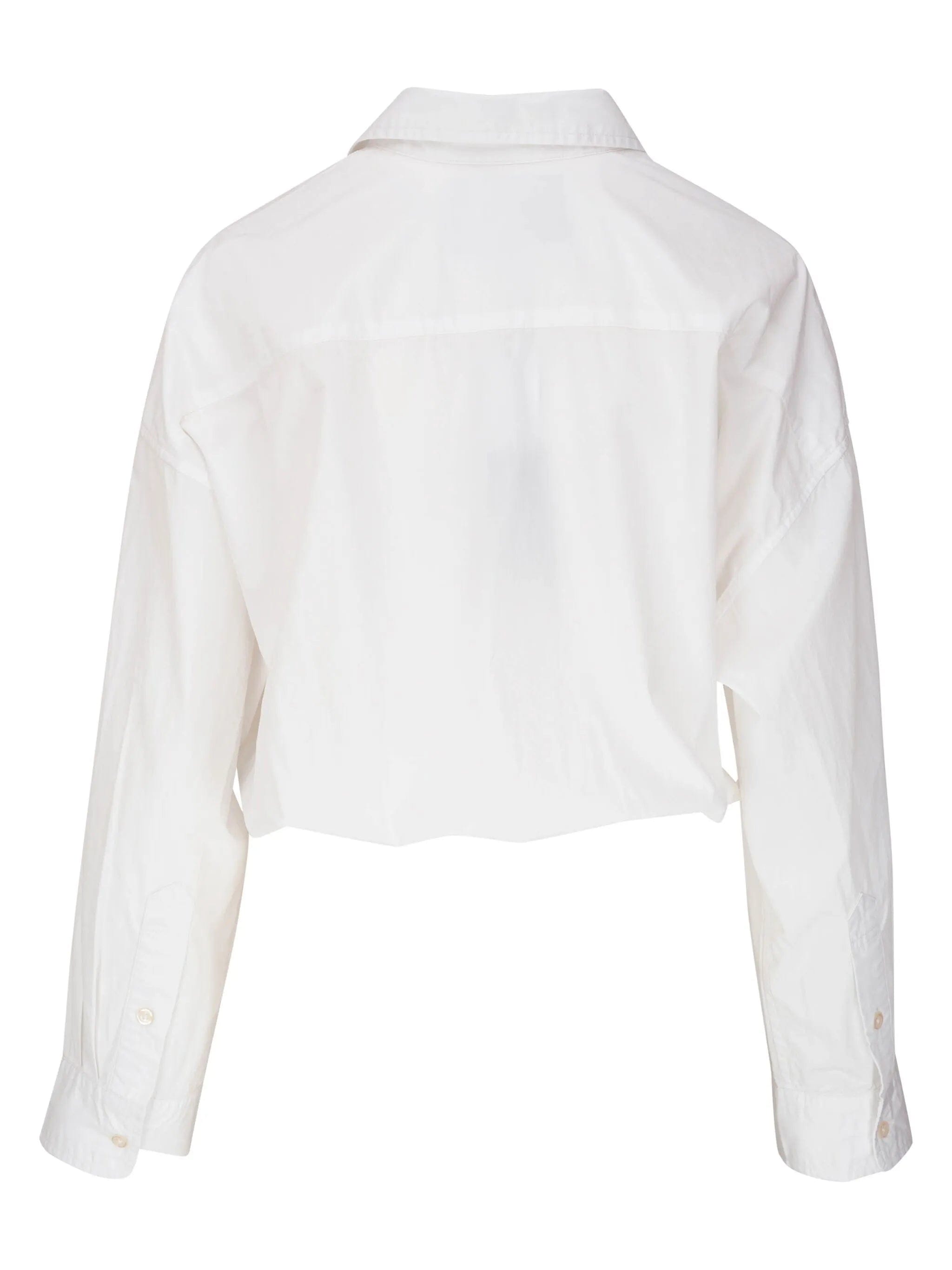 R13 cropped cotton shirt