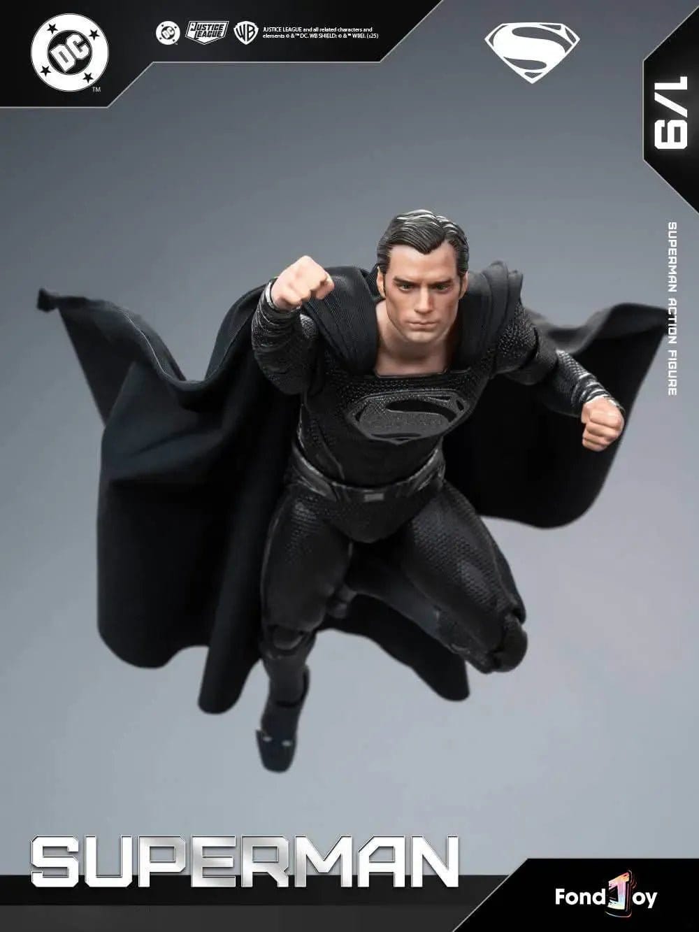 Fondjoy Zack Snyder’s Justice League Superman Black Suit 2.0 Action Figure 1/9th Scale