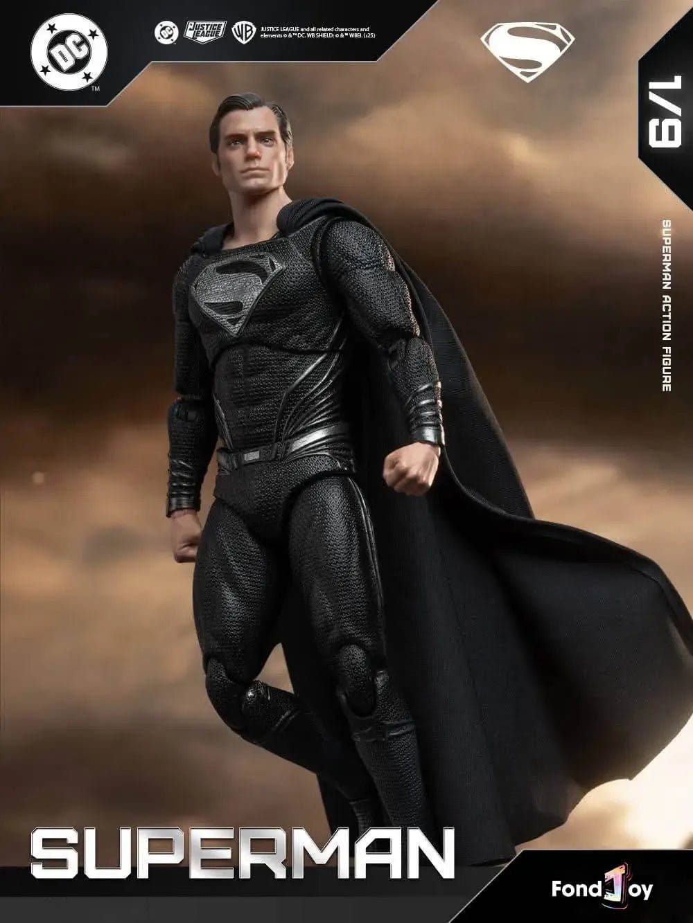 Fondjoy Zack Snyder’s Justice League Superman Black Suit 2.0 Action Figure 1/9th Scale