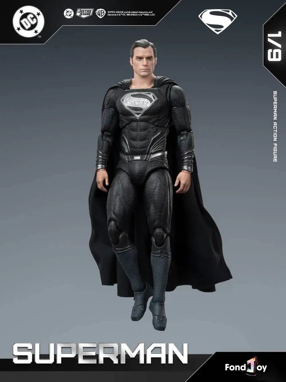 Fondjoy Zack Snyder’s Justice League Superman Black Suit 2.0 Action Figure 1/9th Scale
